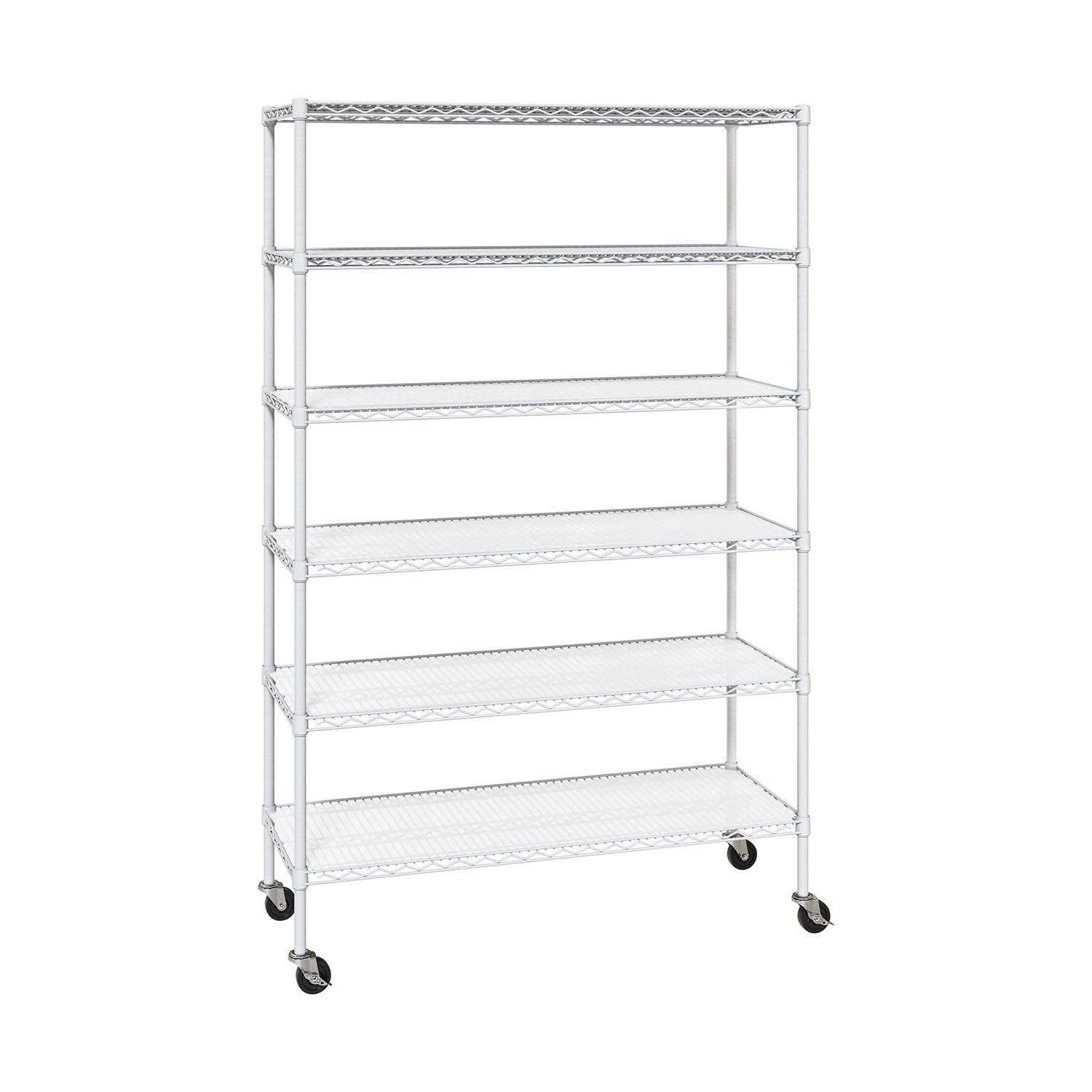 Member's Mark 6-Tier NSF Heavy Duty Wire Shelving, 47.75" W x 18" D x 75.5" H