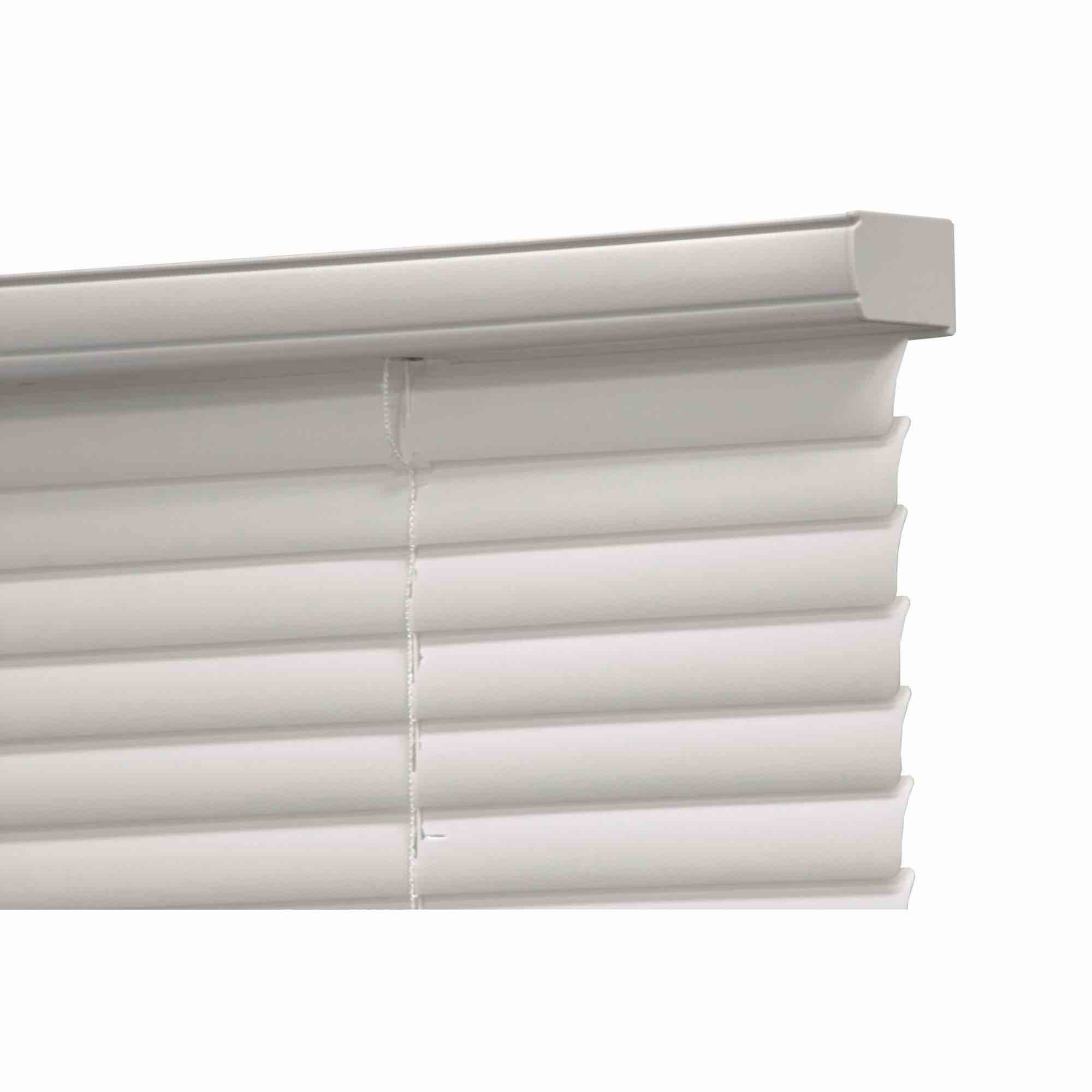 Mainstays 1 Cordless Vinyl Light Filtering Mini Blinds White 34x64