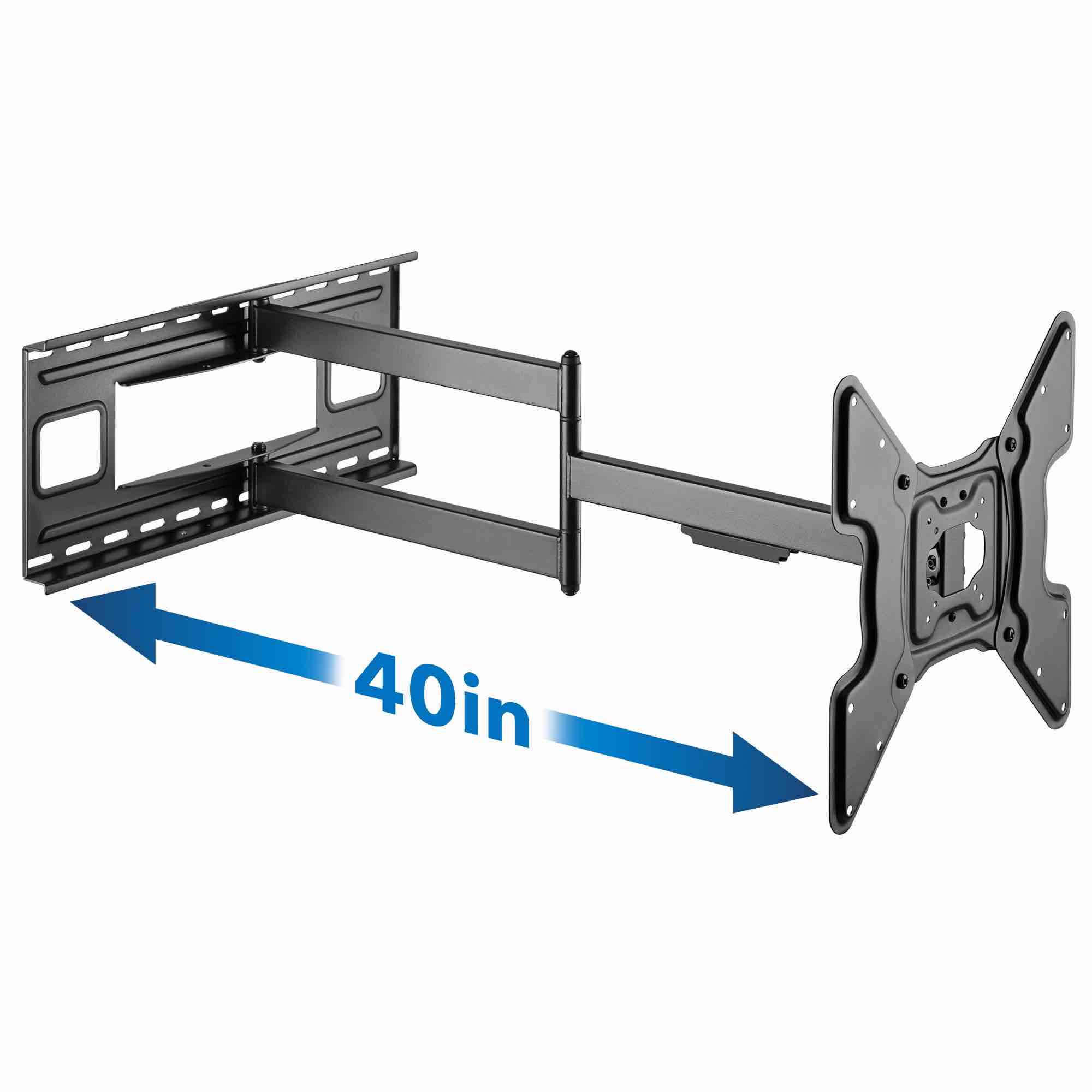 mount-it! 40  long extension full motion tv wall mount  fits up to 60  tvs  40-inch long extension  110 lbs. capacity