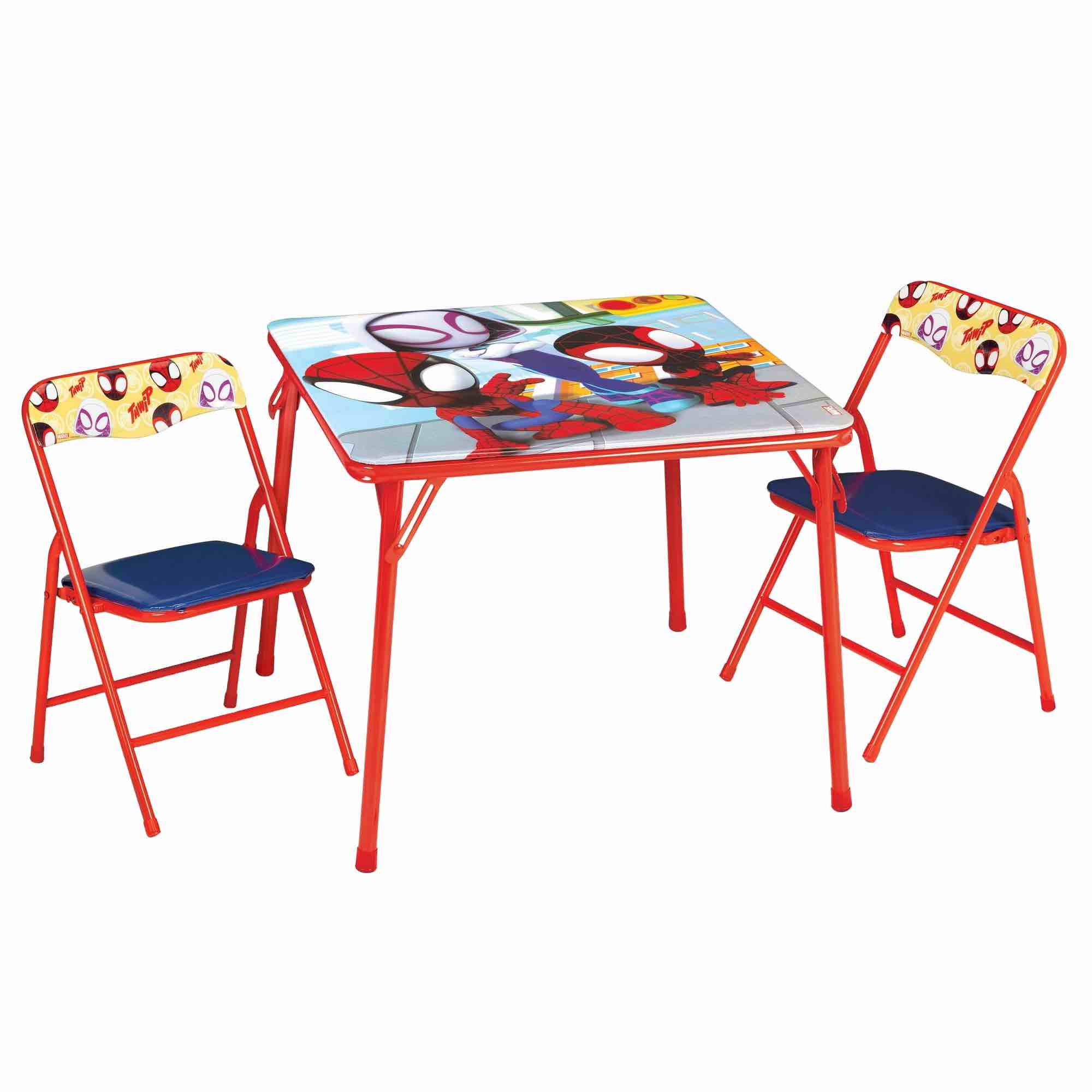 spider-man child 3-piece table and chairs set, red