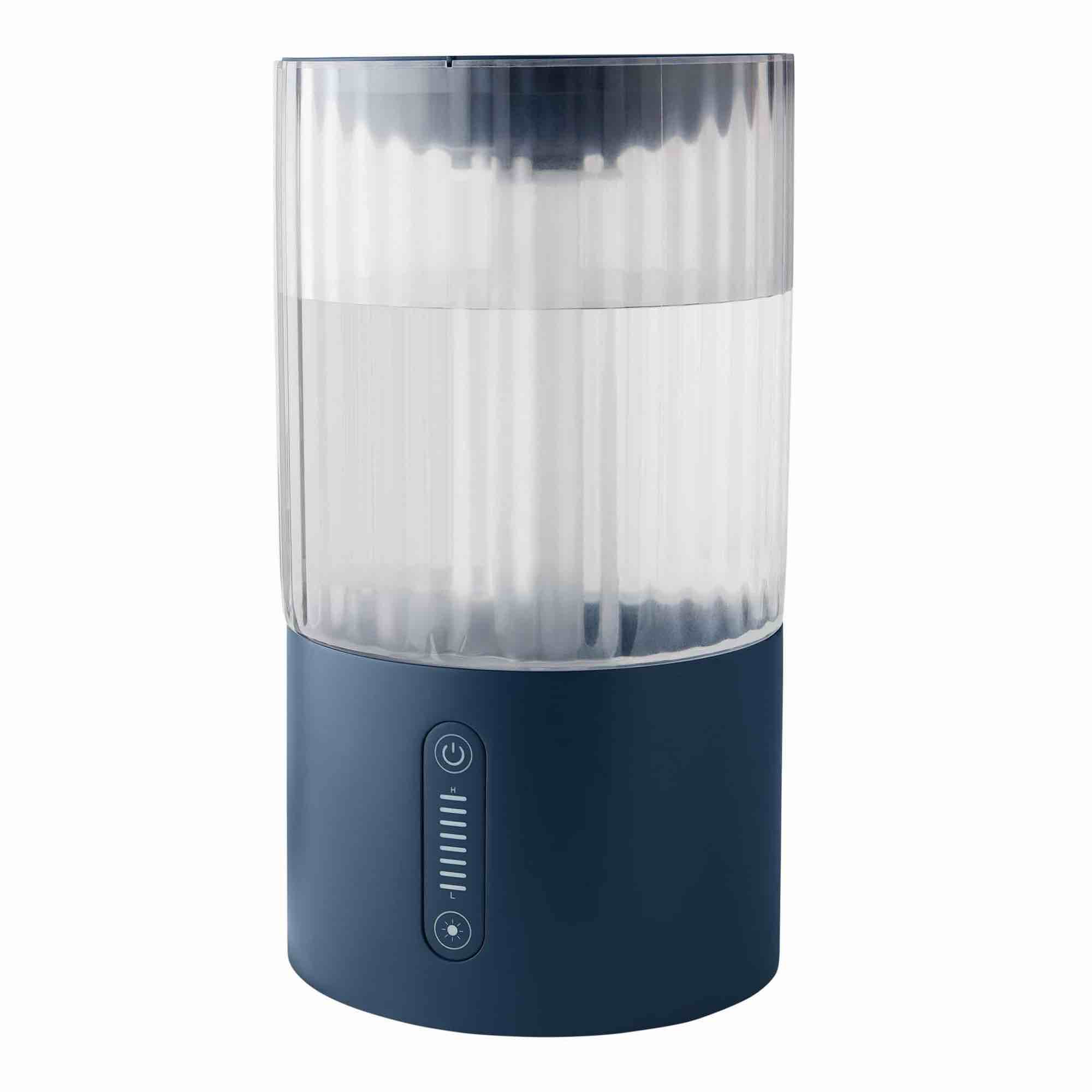 mainstays round ultrasonic cool mist top fill humidifier with aroma, blue