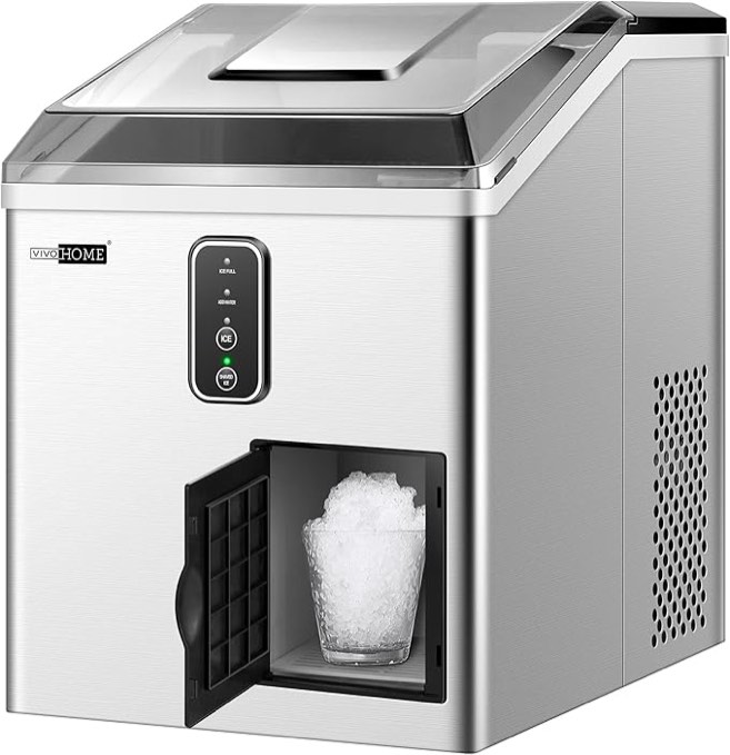 vivohome 2 in 1 electric portable compact countertop automatic ice maker and shaver machine 33lbs/day