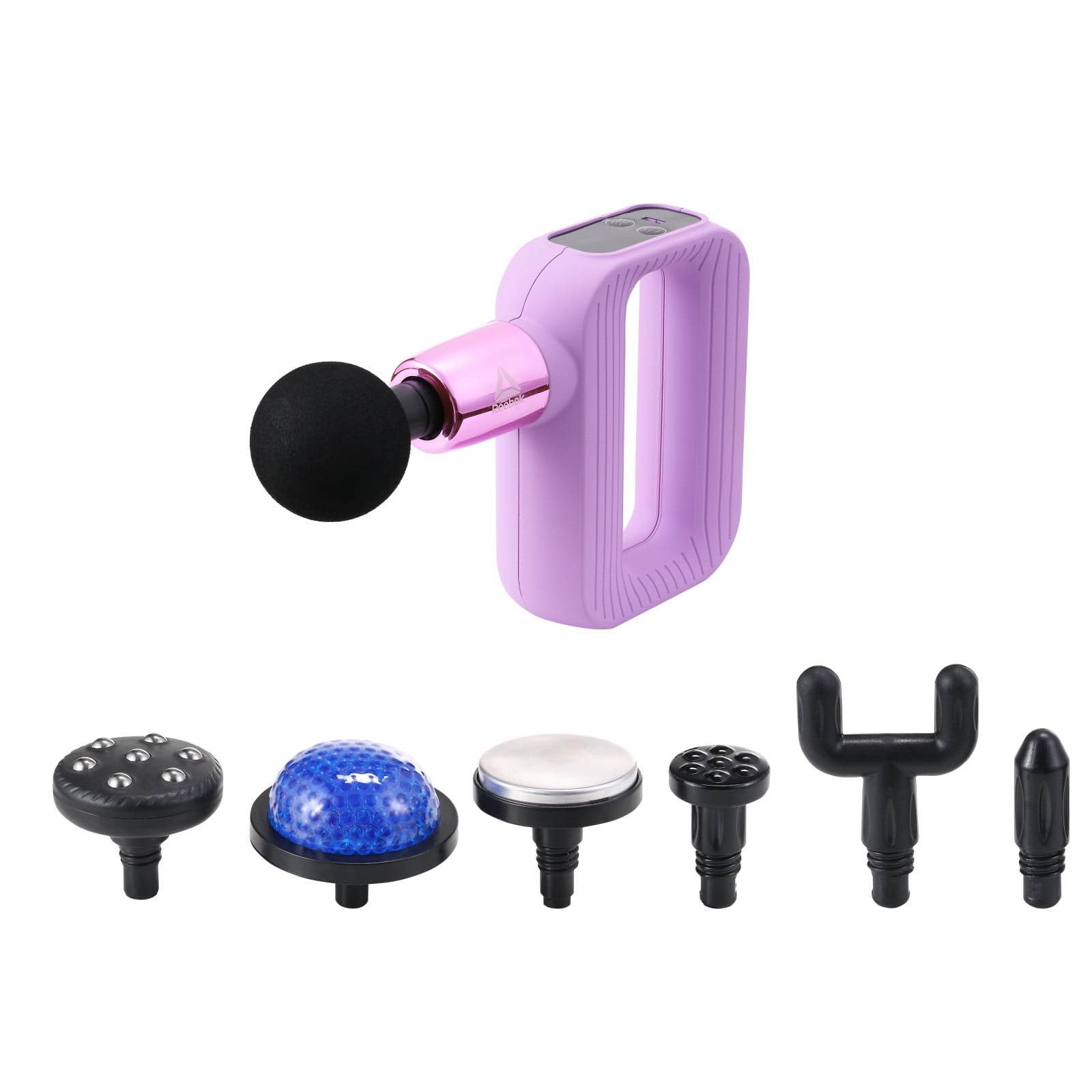 reebok hot & cold percussion massager with aromatherapy, 6 speeds, rechargeable, portable deep tissue relief