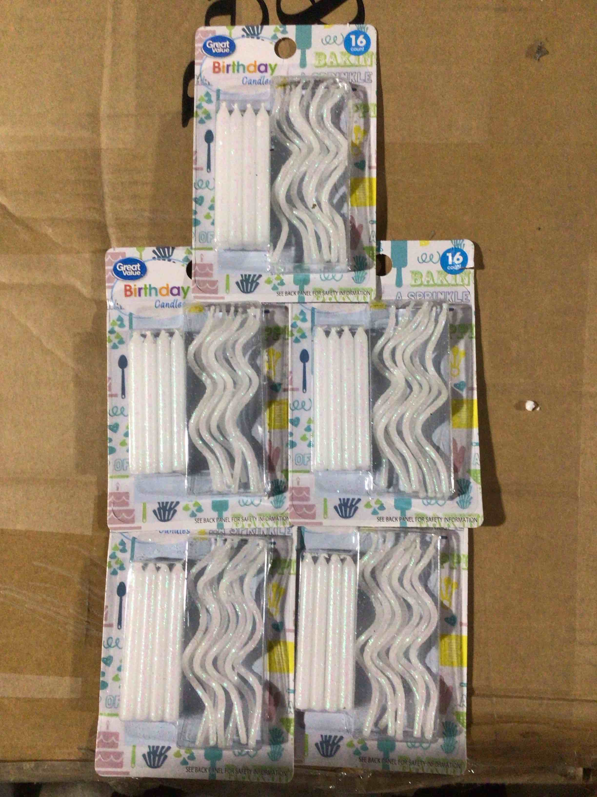 pack of 5 birthday candles 