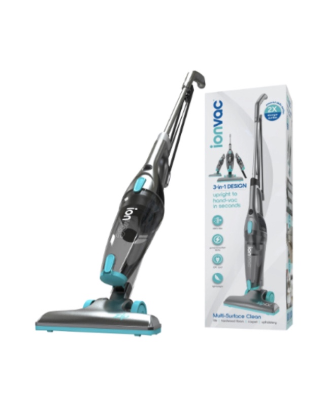 Ionvac ZipVac  3-in-1 Corded Upright/Handheld Floor and Carpet Hand Vacuum Cleaner  New