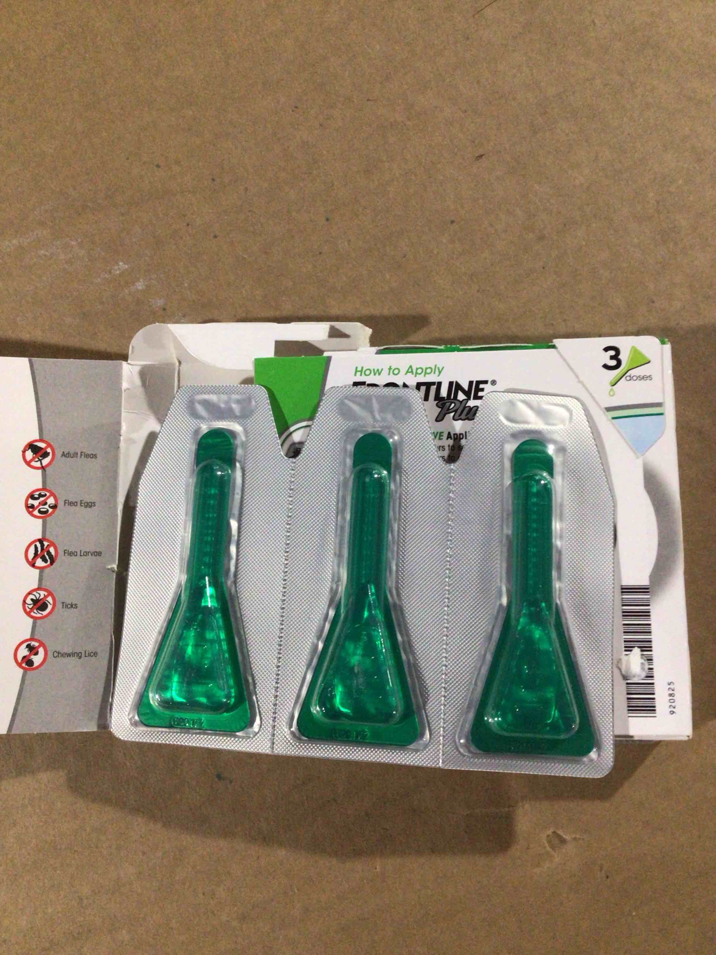 Condition photo showing Good Condition for Frontline Plus Flea and Tick Treatment for Cats and Kittens - 8 weeks and older - 3 Doses