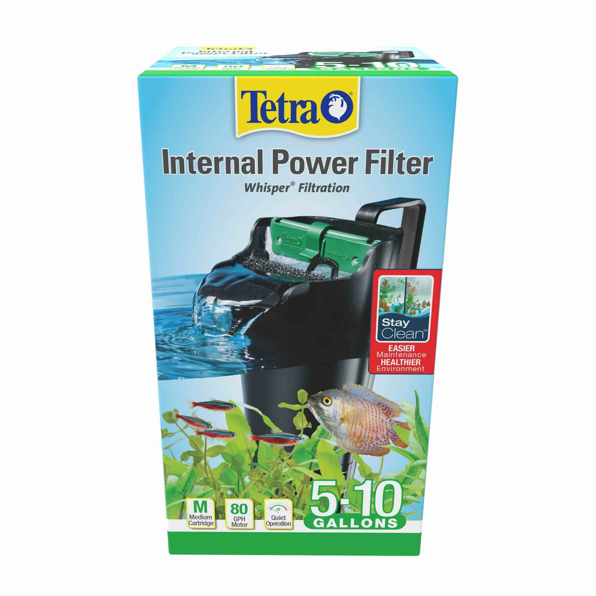 tetra whisper internal filtration with air pump 5 to 10gal for aquariums filters