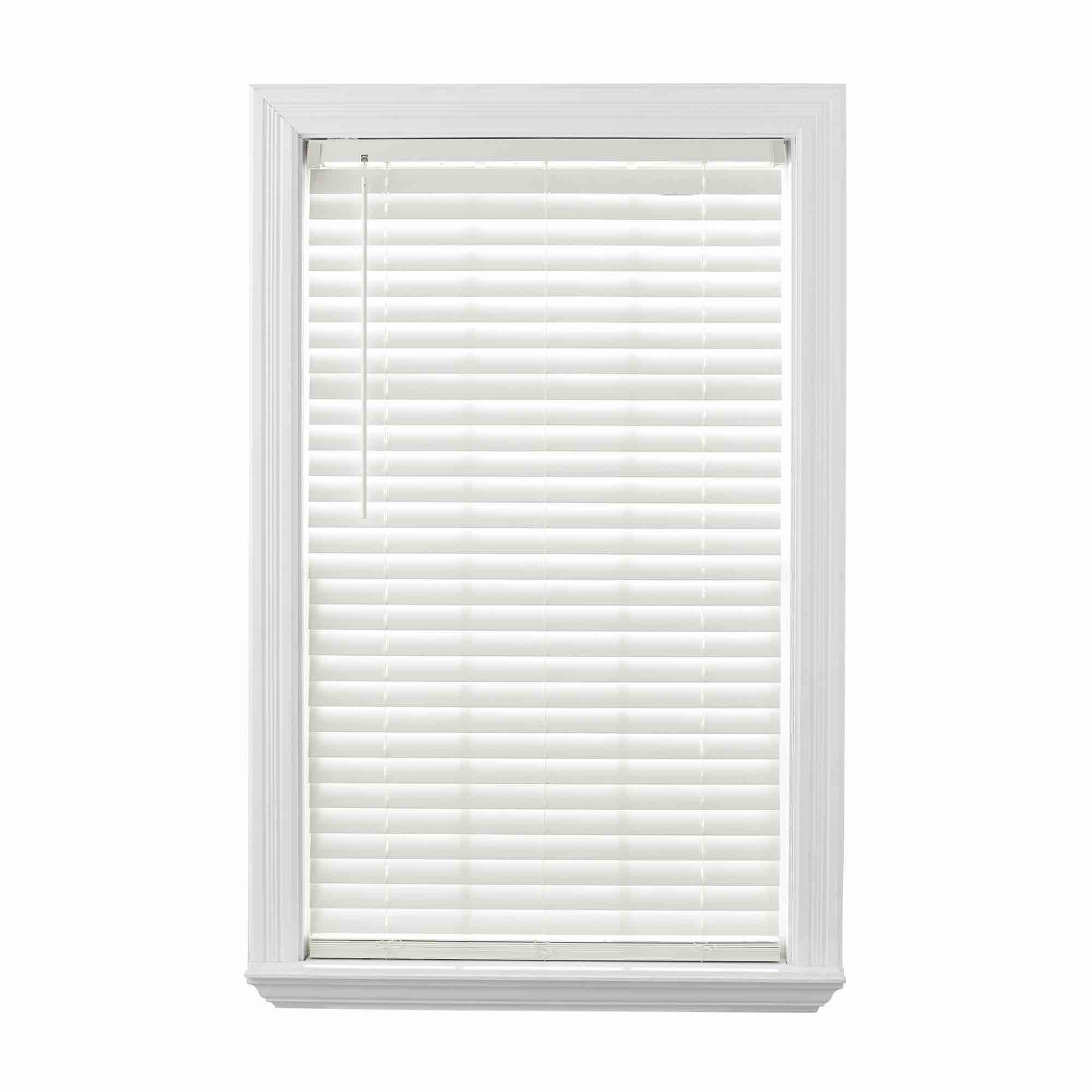 Better Homes & Gardens 2  Cordless Faux Wood Horizontal Blinds  White  23x64