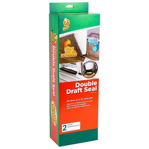 duck 34" 2pk double draft seal caulk and sealants dark gray