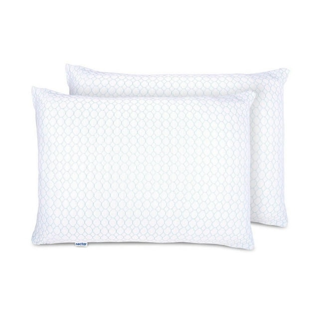 Nectar 2-Pack Cooling Down Alternative Microfiber Pillows, Standard/Queen Size