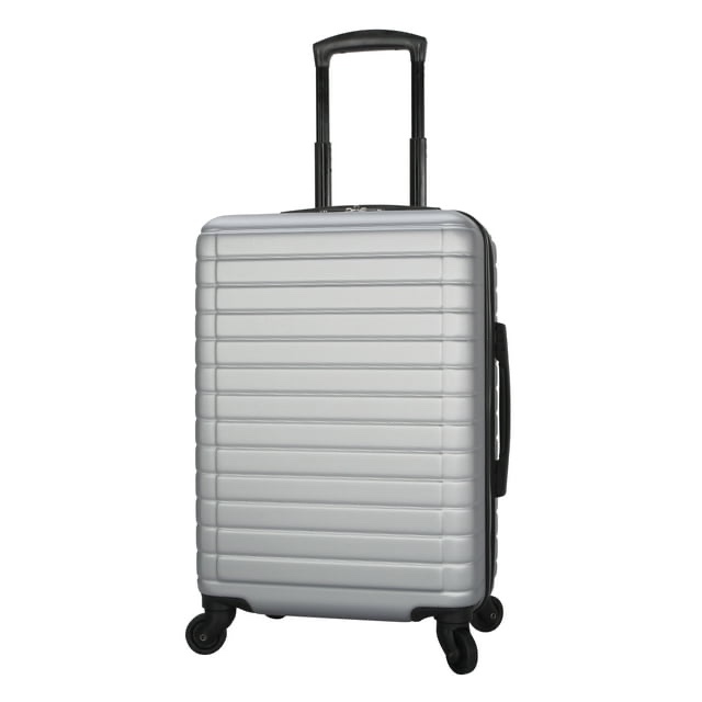 Protégé Vacationer 20-inch Carry-on Expandable Hardside Luggage Suitcase With 360-Spinner Wheels and Divider Pockets, Silver