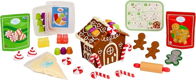 Little Tikes Creative Chefs Gingerbread House Kit with 22 Accessories, Pretend Play Cooking Set, for Boys and Girls Ages 3+ Years