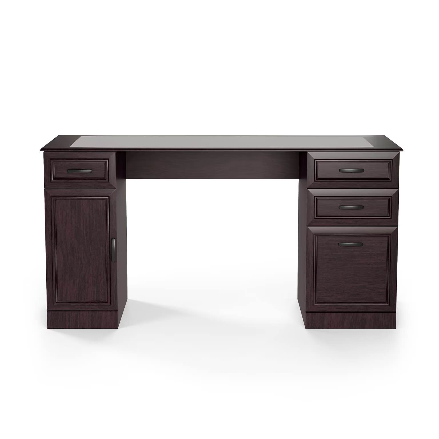kendall park double pedestal desk, cherry