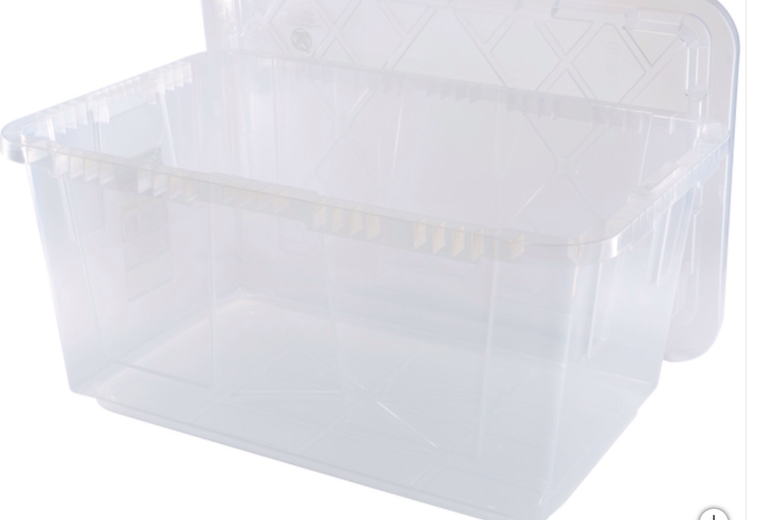 Pack of 2 Greenmade Storage Bin with Lid, 27 Gallon, Clear