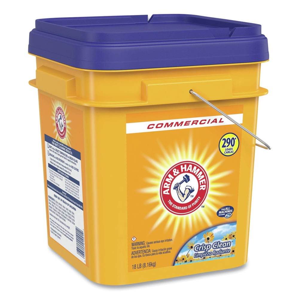 arm & hammer he powder laundry detergent 290 loads 18 lb pail (cdc3320001001)