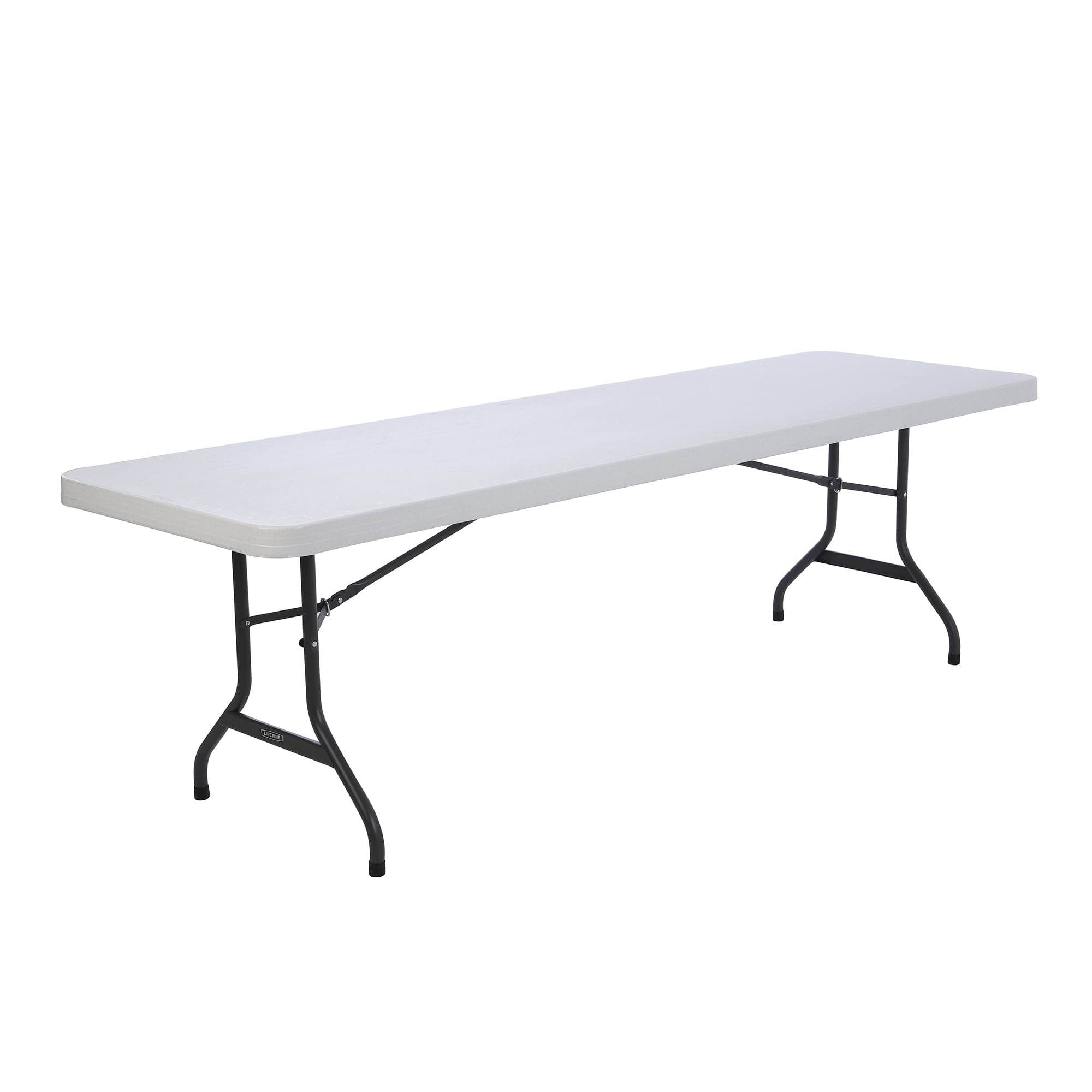 Lifetime 8-Foot Commercial Grade Folding Table, White Granite (22980)