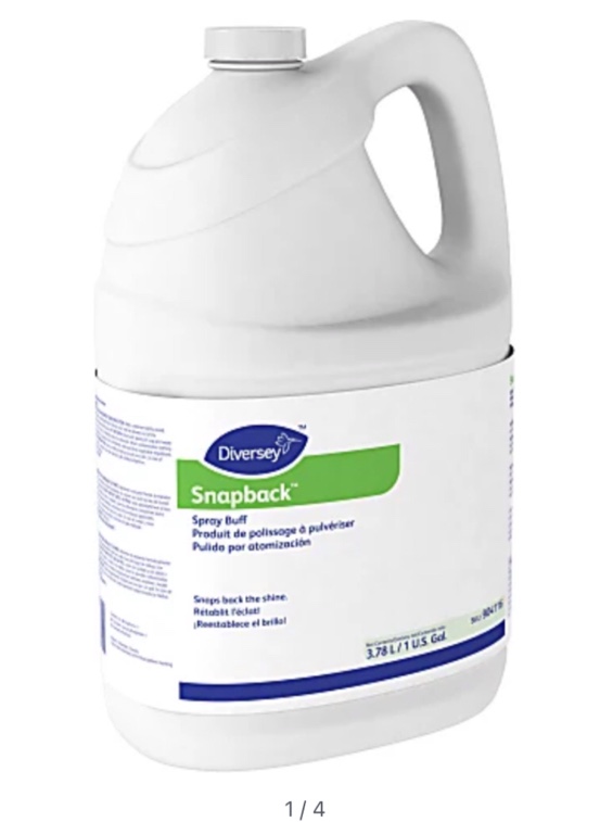 pack of 2diversey snapback floor care maintainer, 1 gallon, pack of 4 jugs