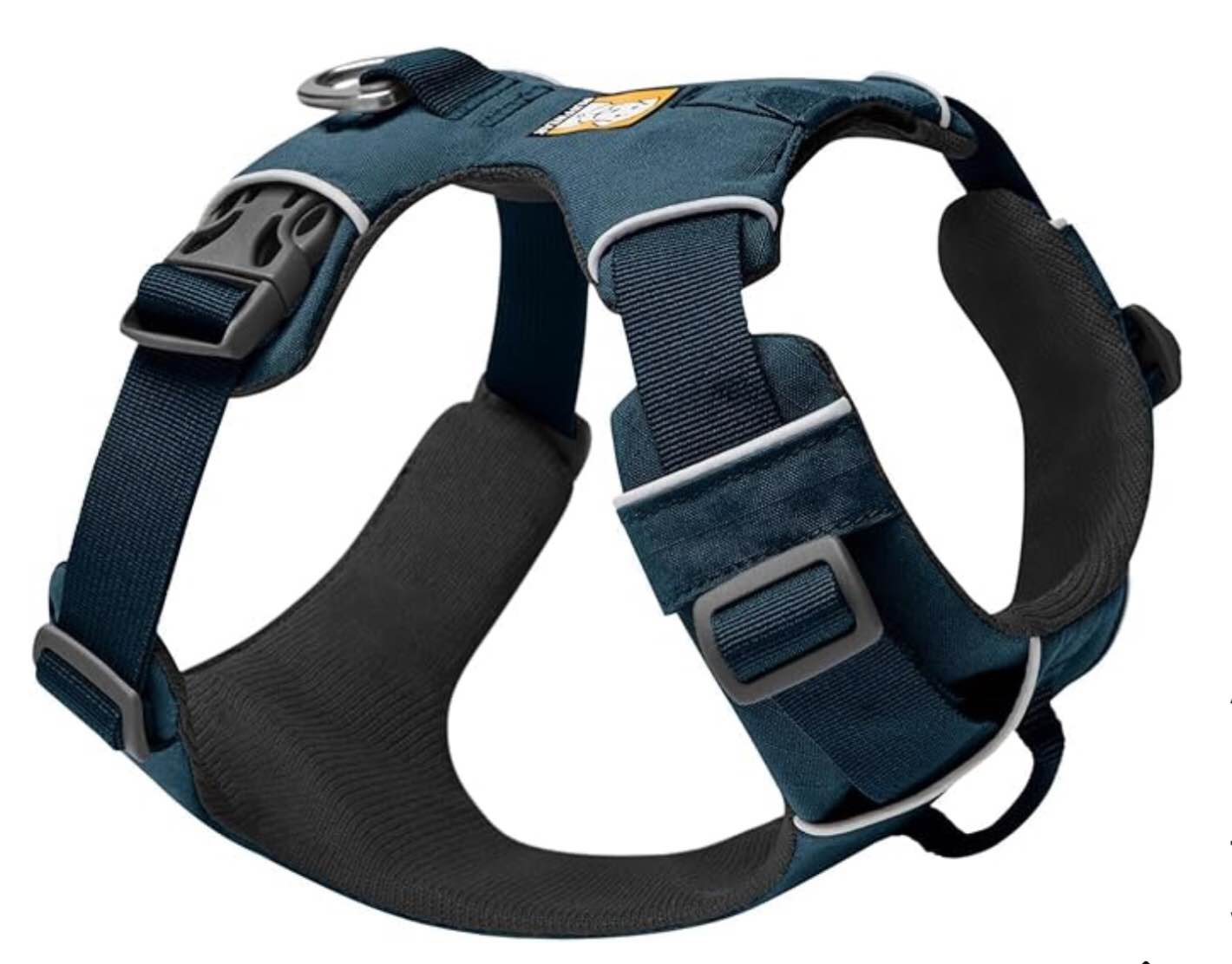 RuffWear Medium Blue Harness with leash clip 