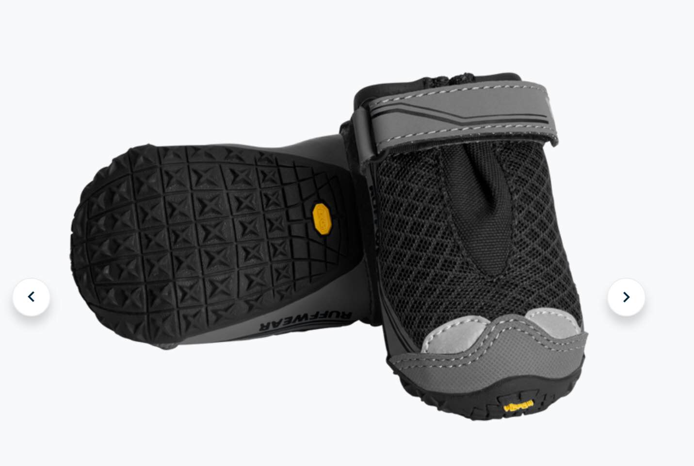 RUFFWEAR - Grip Trex Outdoor Dog Boots with Rubber Soles for Hiking and Running, Obsidian Black, 3.25 in (2 Boots) (B01MY7SLIP)