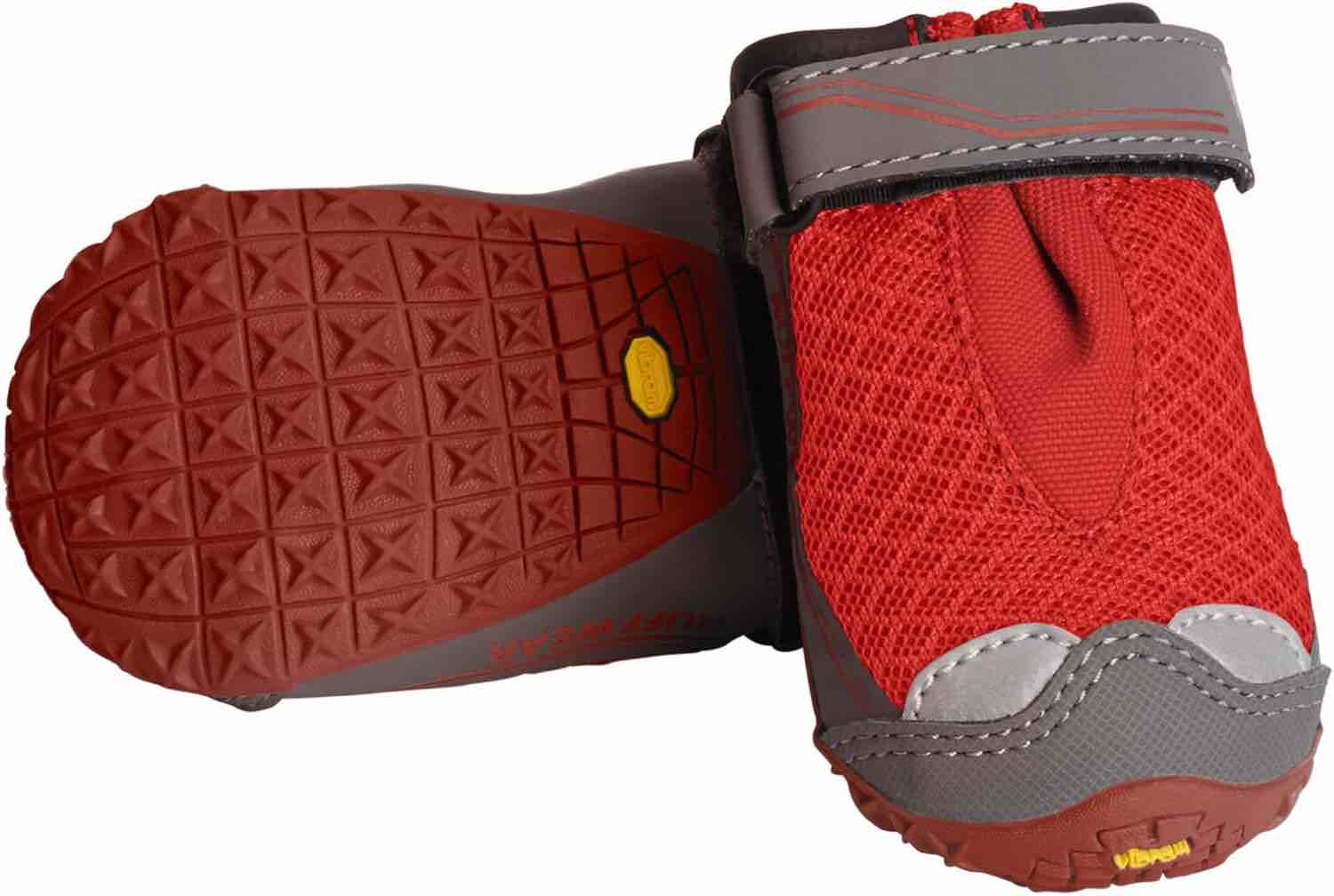 RUFFWEAR, Grip Trex Dog Boots, Outdoor Booties with Rubber Soles for Hiking and Running, Red Sumac, 1.75"
