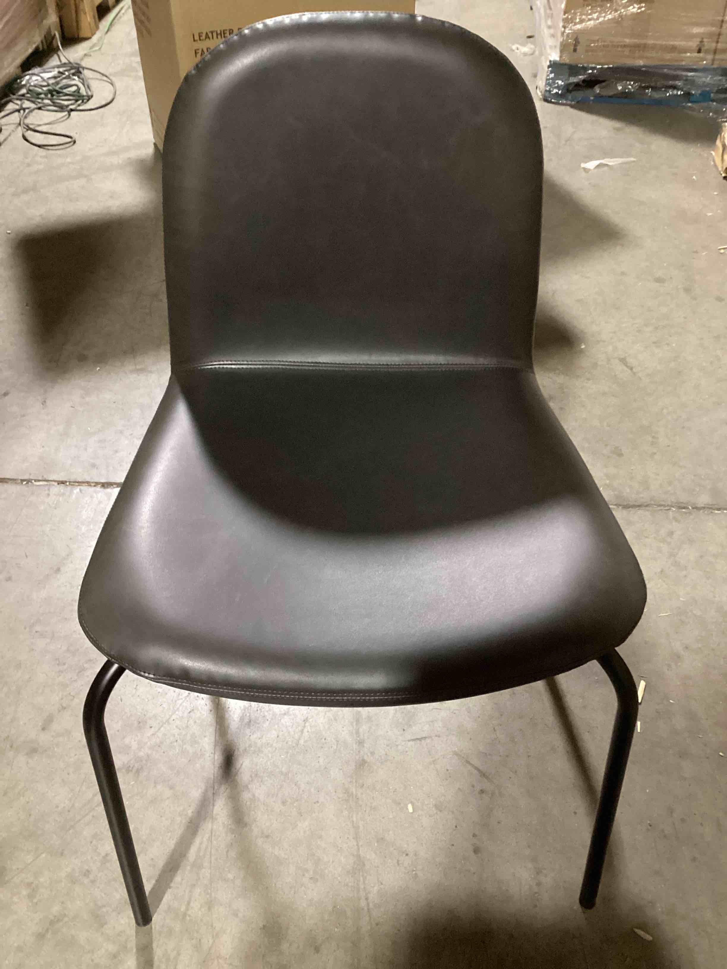 Landing Dark Grey Upholstered Armless Chair