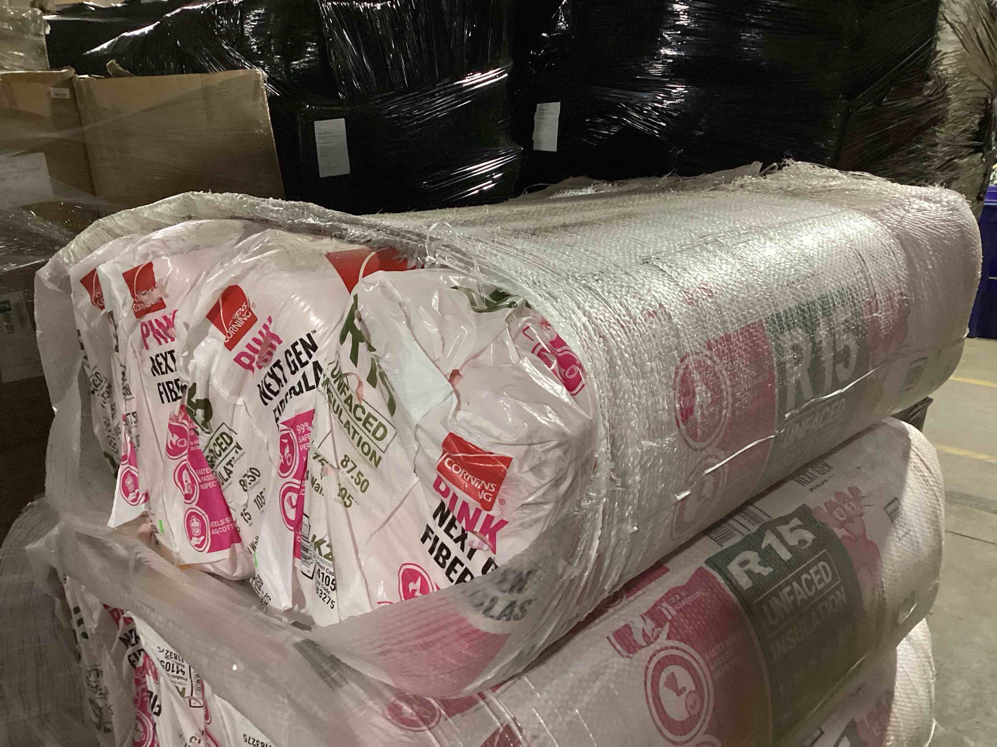 5 Bags of Owen’s Corning R-15 Pink Next Gen Fiberglass Unfaced Batt Insulation, 3.5in x 15in x 105in, 8 Pieces Per Bag And 87.50 Sq.Ft. Per Bag, Your Bid Per Bag