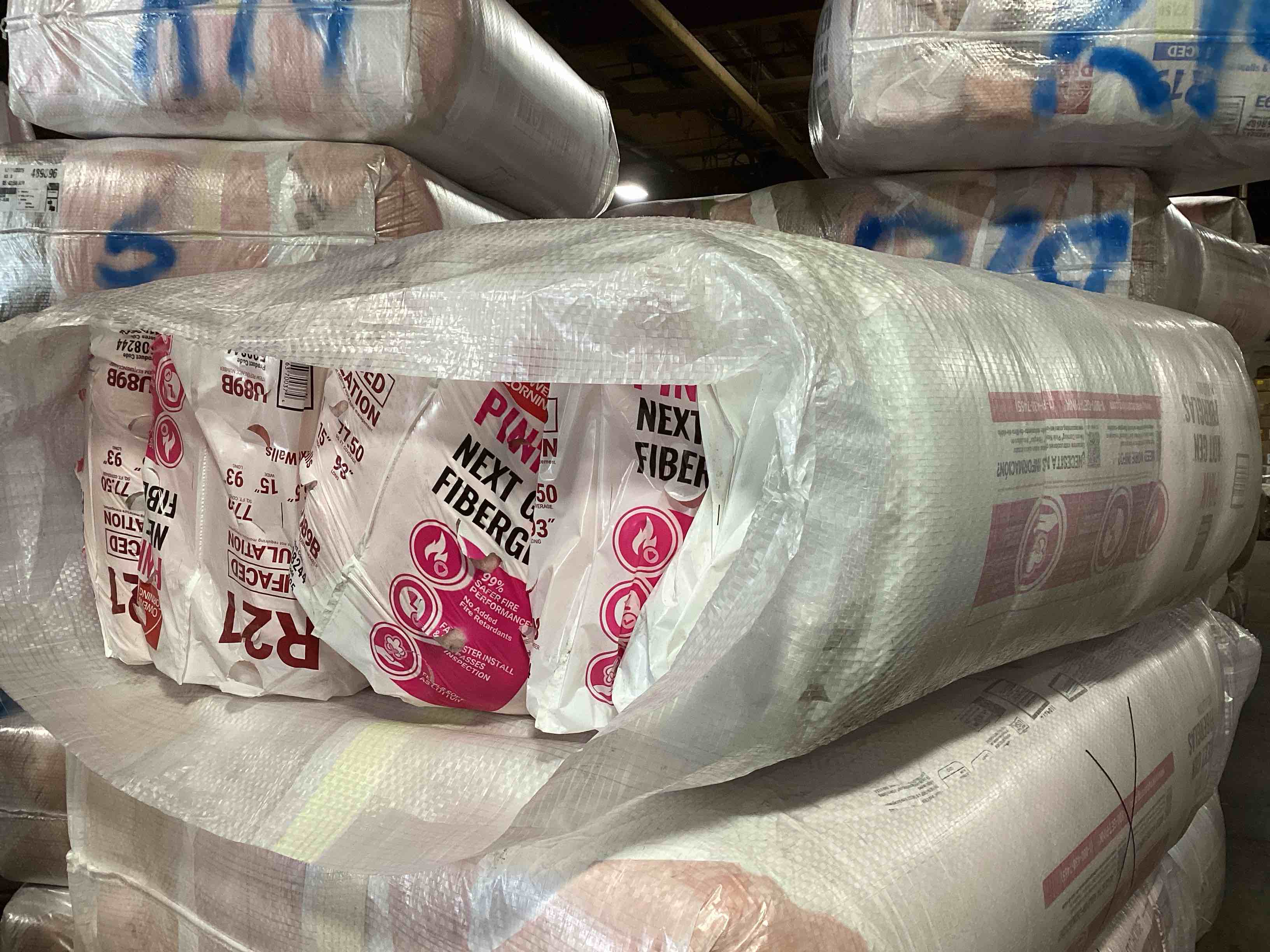 5 Bags of Owen’s Corning R-21 Pink Next Gen Fiberglass Unfaced Batt Insulation, 5.5in x 15in x 93in, 6 Pieces Per Bag And 77.50 Sq.Ft. Per Bag, Your Bid Per Bag