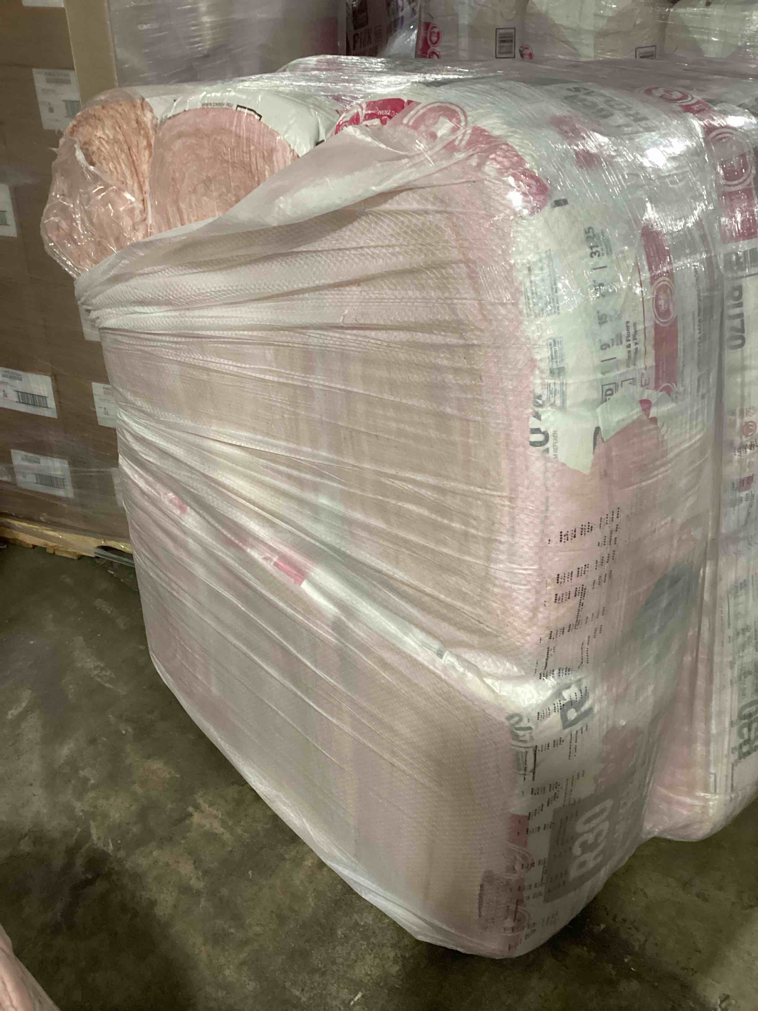 6 Bags of Owen’s Corning R-30 Pink Next Gen Fiberglass Unfaced Batt Insulation, 9in x 15in x 25in, 1 Piece Per Bag And 31.25 Sq.Ft. Per Bag, Your Bid Per Bag