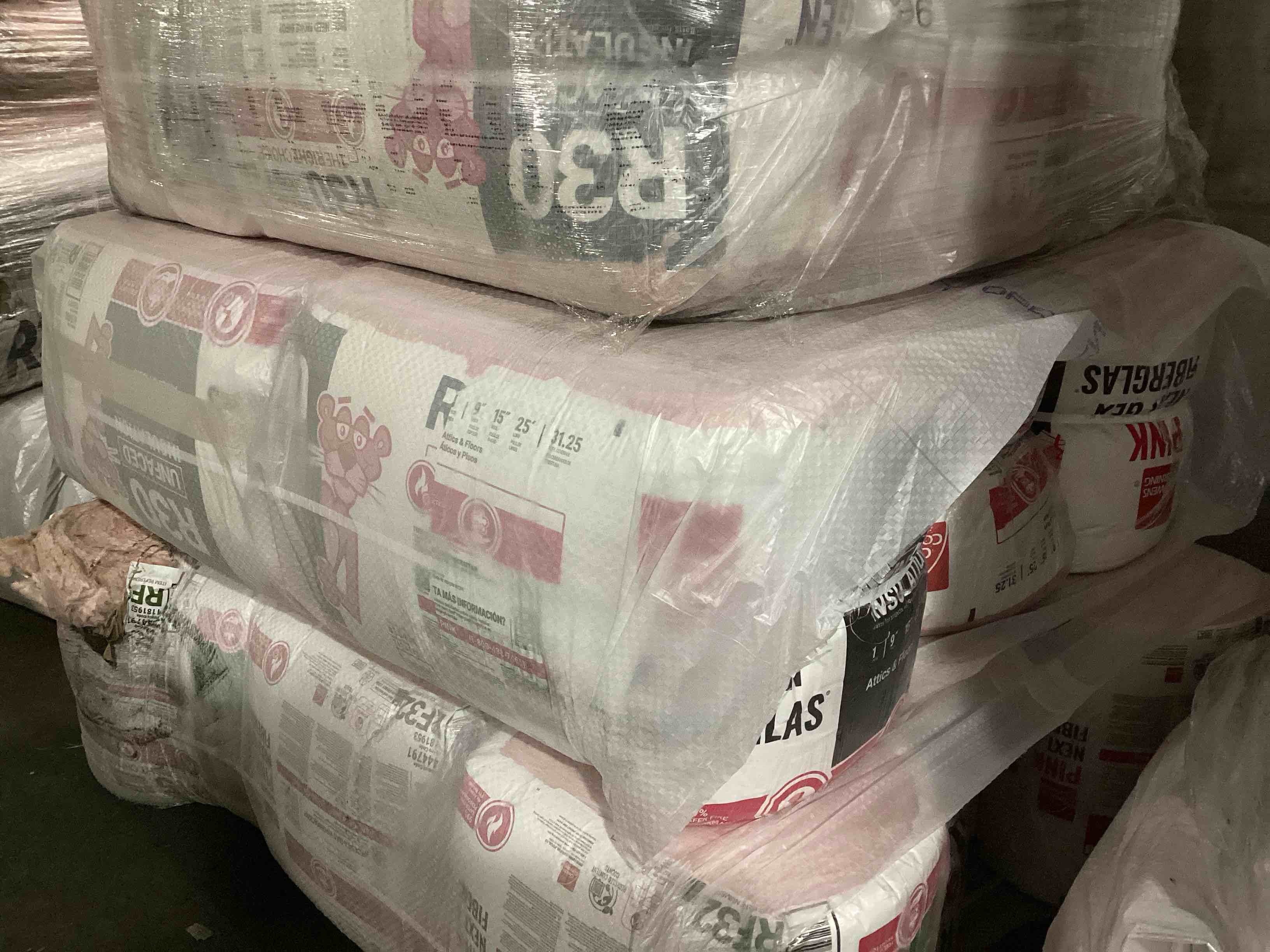 5 Bags of Owen’s Corning R-30 Pink Next Gen Fiberglass Unfaced Batt Insulation, 9in x 15in x 25in, 1 Piece Per Bag And 31.25 Sq.Ft. Per Bag, Your Bid Per Bag