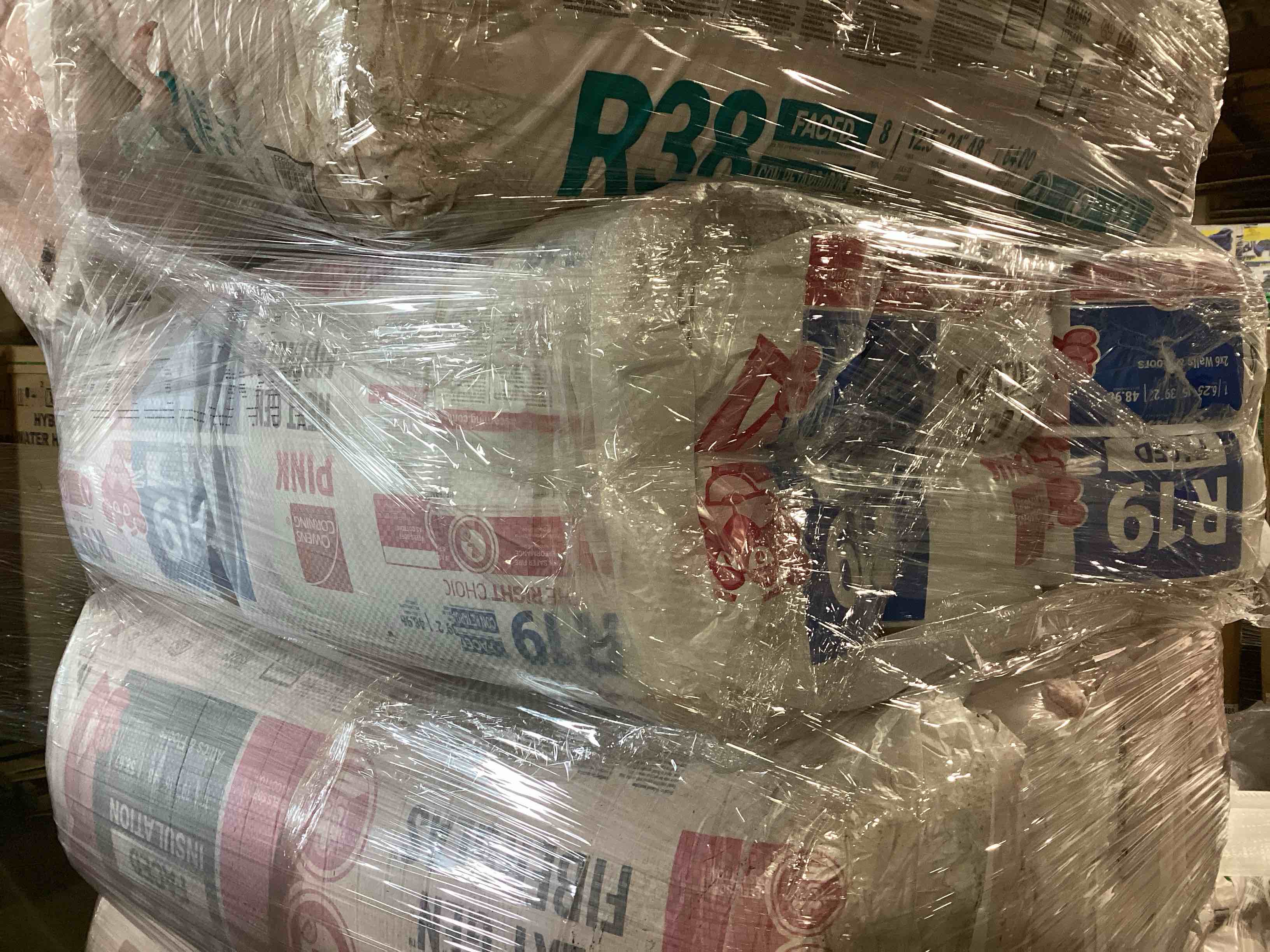 6 Bags of Owen’s Corning R-19 Pink Next Gen Fiberglass Faced Batt Insulation, 6.25in x 15in x 39ft. 2in, 1 Piece Per Bag And 48.96 Sq.Ft. Per Bag, Your Bid Per Bag