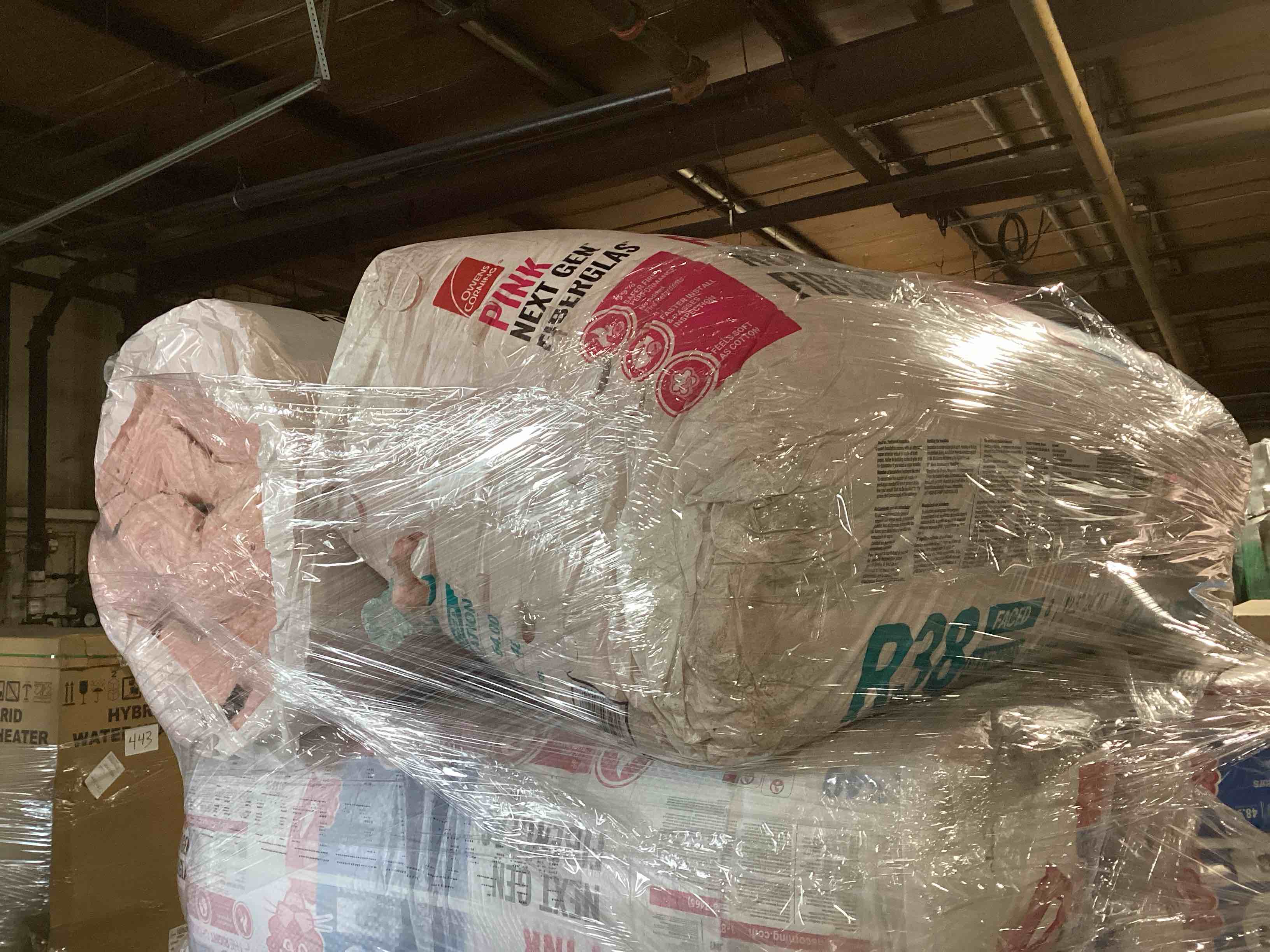 5 Bags of Owen’s Corning R-38 Pink Next Gen Fiberglass Faced Batt Insulation, 12.5in x 24in x 48in, 8 Pieces Per Bag And 64.00 Sq.Ft. Per Bag, Your Bid Per Bag