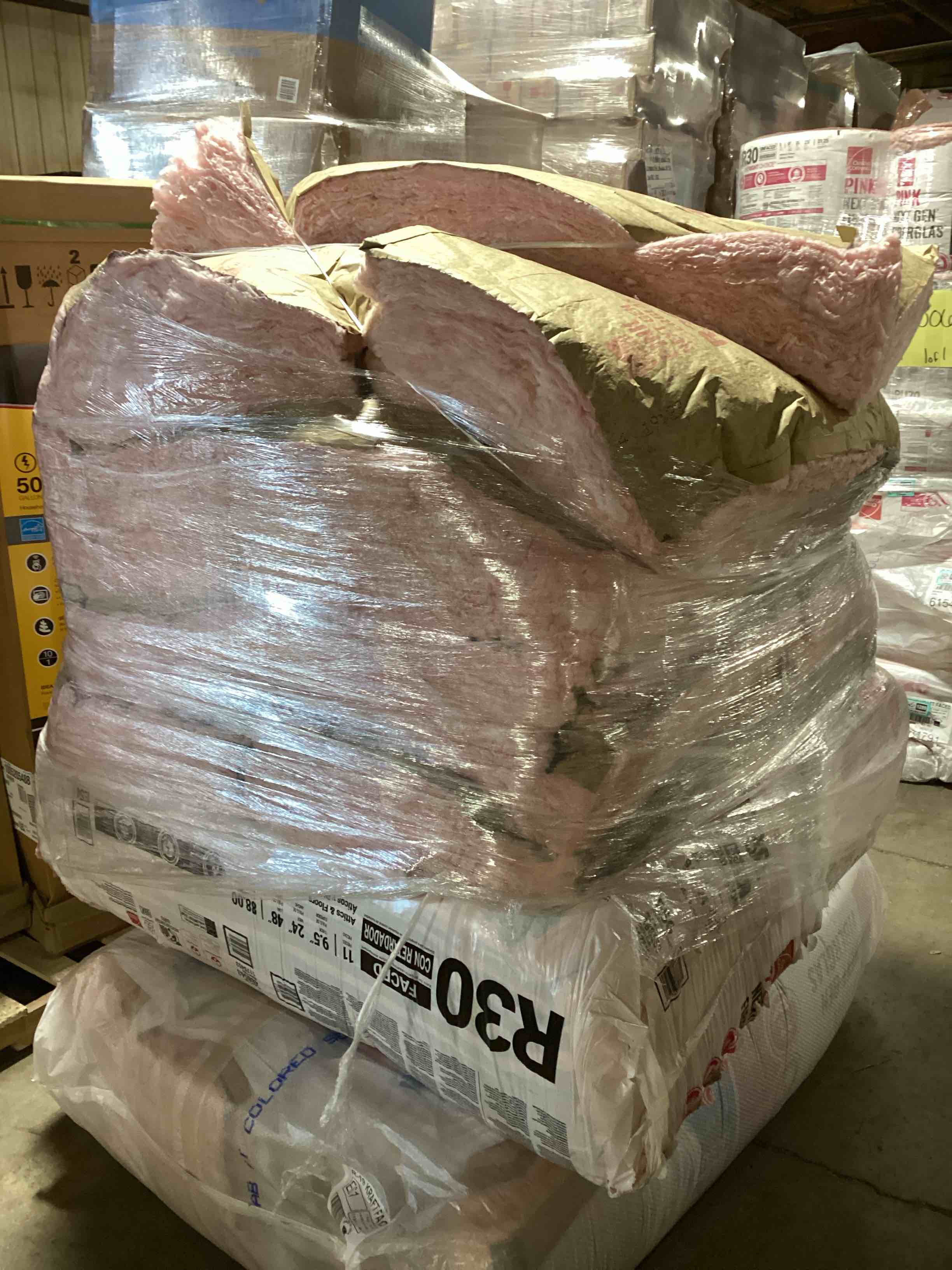 3 Bags of Owen’s Corning R-30 Pink Next Gen Fiberglass Faced Batt Insulation, 9.5in x 24in x 48in, 11 Pieces Per Bag And 88.00 Sq.Ft. Per Bag, Your Bid Per Bag