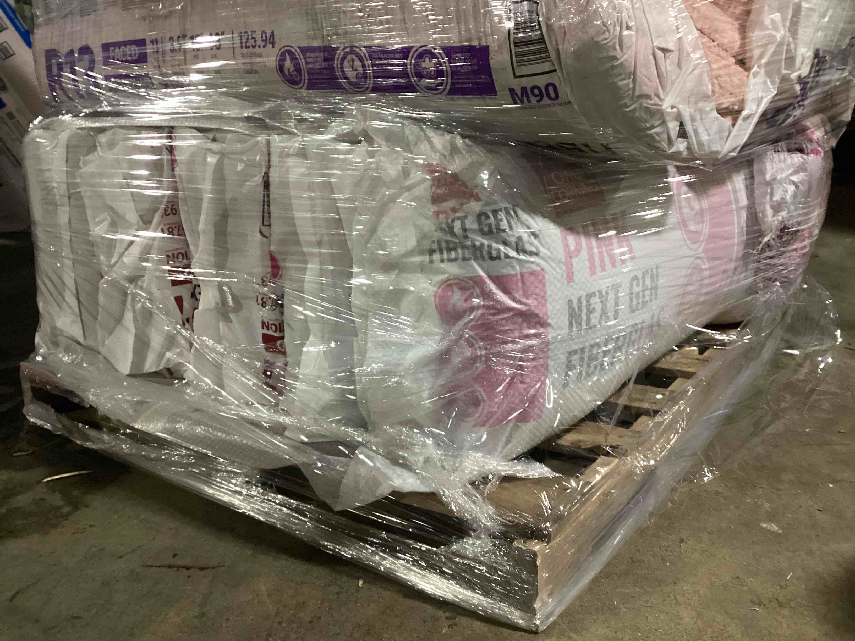 5 Bags of Owen’s Corning R-21 Pink Next Gen Fiberglass Faced Batt Insulation, 5.5in x 15in x 93in, 7 Pieces Per Bag And 67.81 Sq.Ft. Per Bag, Your Bid Per Bag