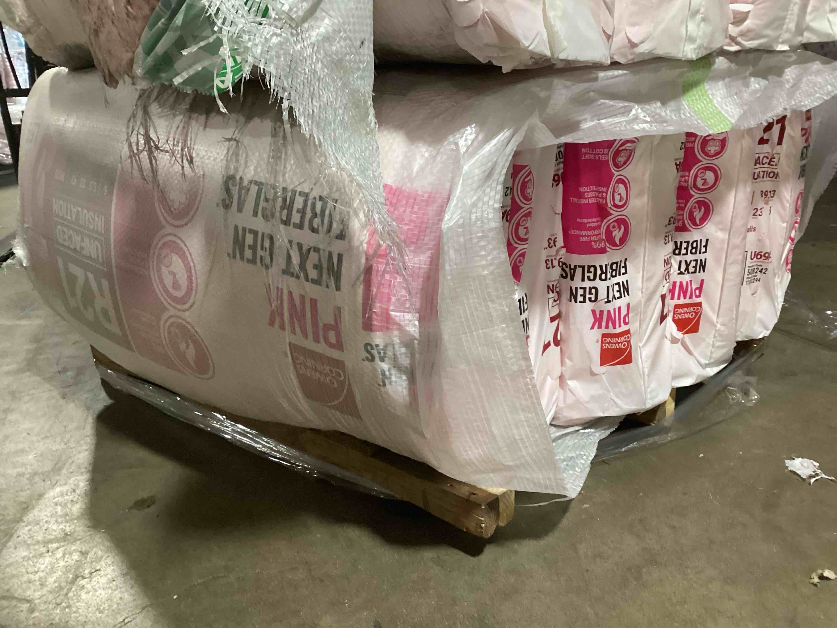 5 Bags of Owen’s Corning R-21 Pink Next Gen Fiberglass Unfaced Batt Insulation, 5.5in x 23in x 93in, 6 Pieces Per Bag And 89.13 Sq.Ft. Per Bag, Your Bid Per Bag