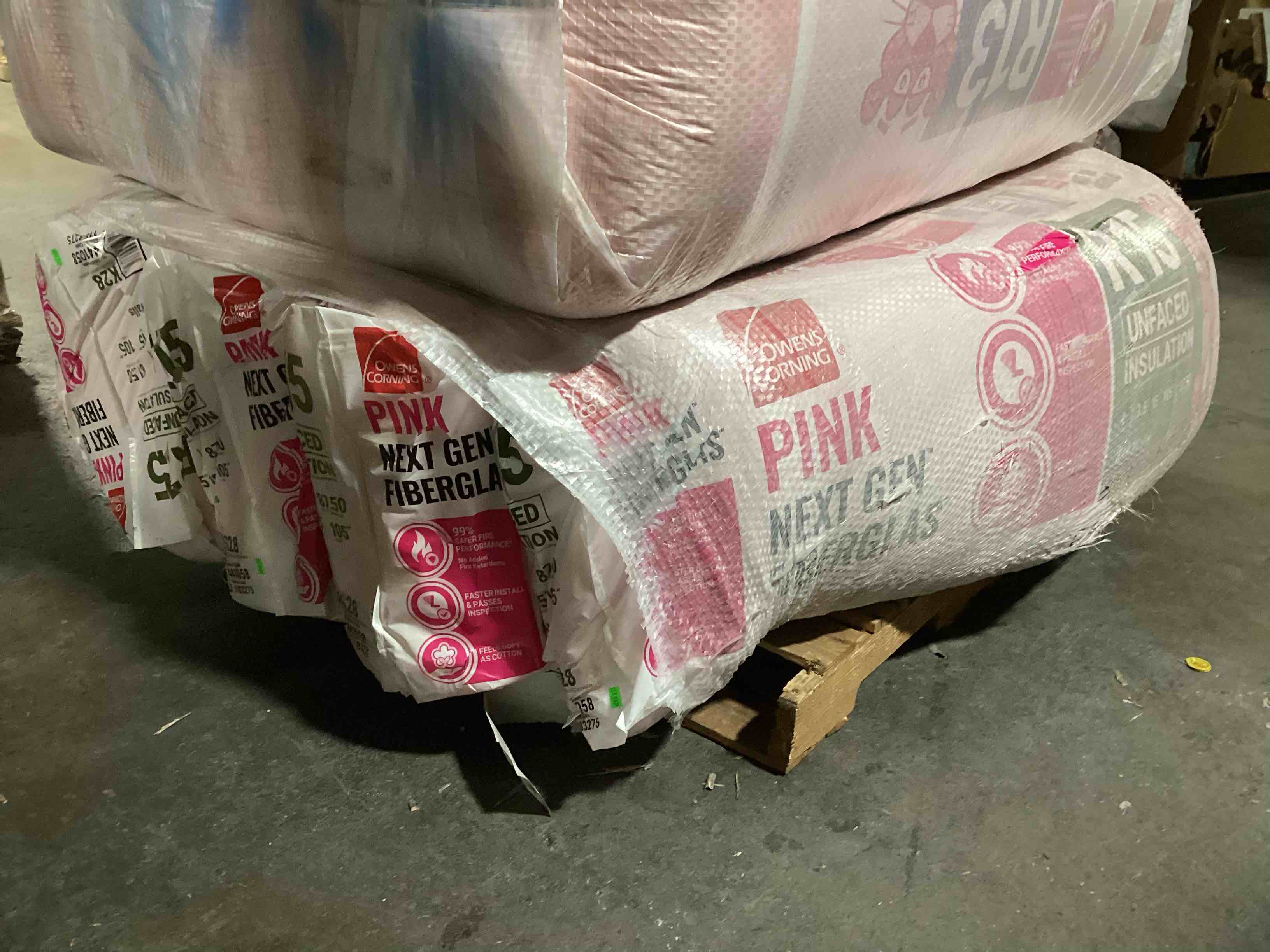 5 Bags of Owen’s Corning R-15 Pink Next Gen Fiberglass Unfaced Batt Insulation, 3.5in x 15in x 105in, 8 Pieces Per Bag And 87.50 Sq.Ft. Per Bag, Your Bid Per Bag