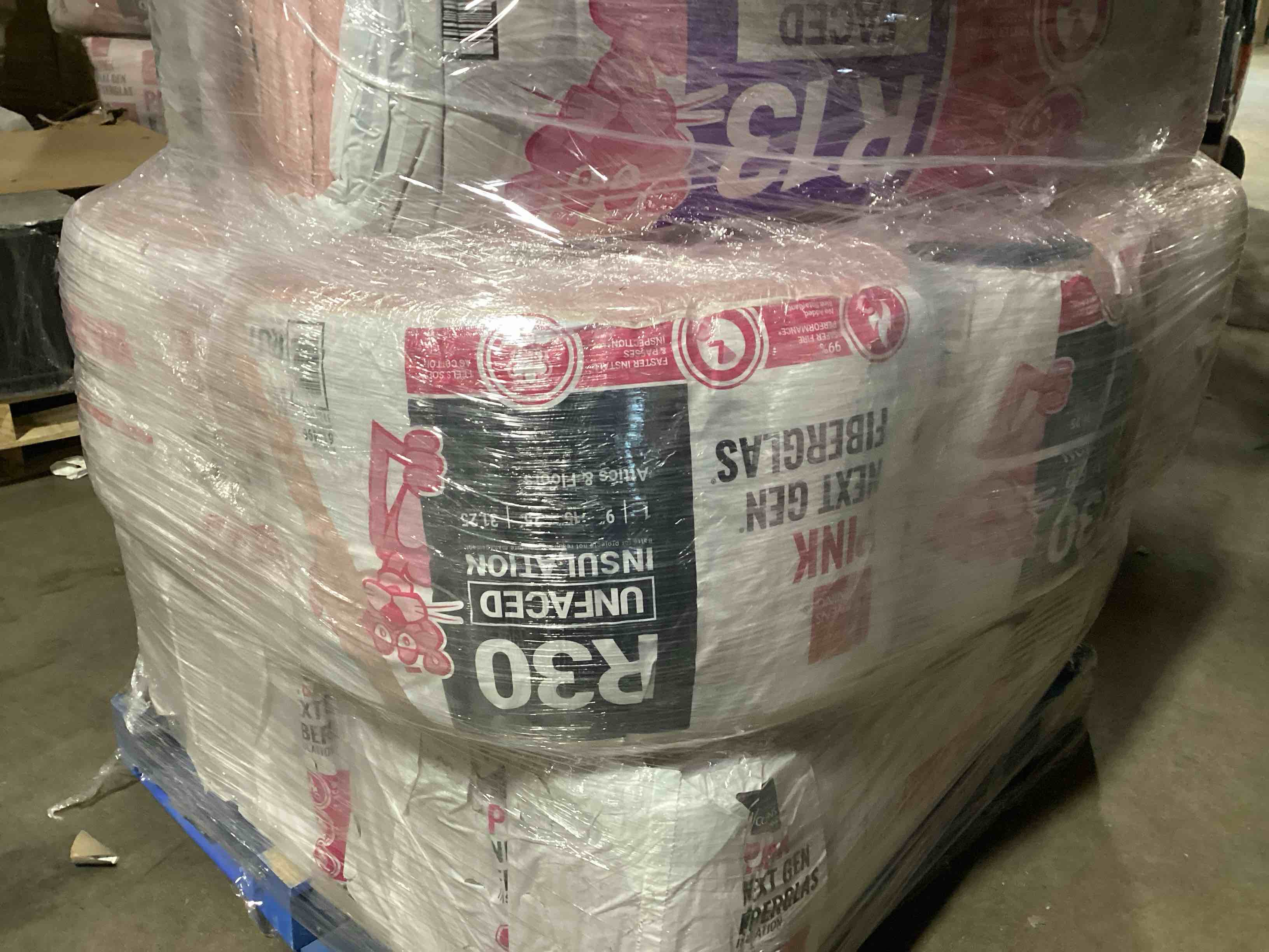 6 Bags of Owen’s Corning R-30 Pink Next Gen Fiberglass Unfaced Batt Insulation, 9in x 15in x 25ft, 1 Pieces Per Bag And 31.25 Sq.Ft. Per Bag, Your Bid Per Bag