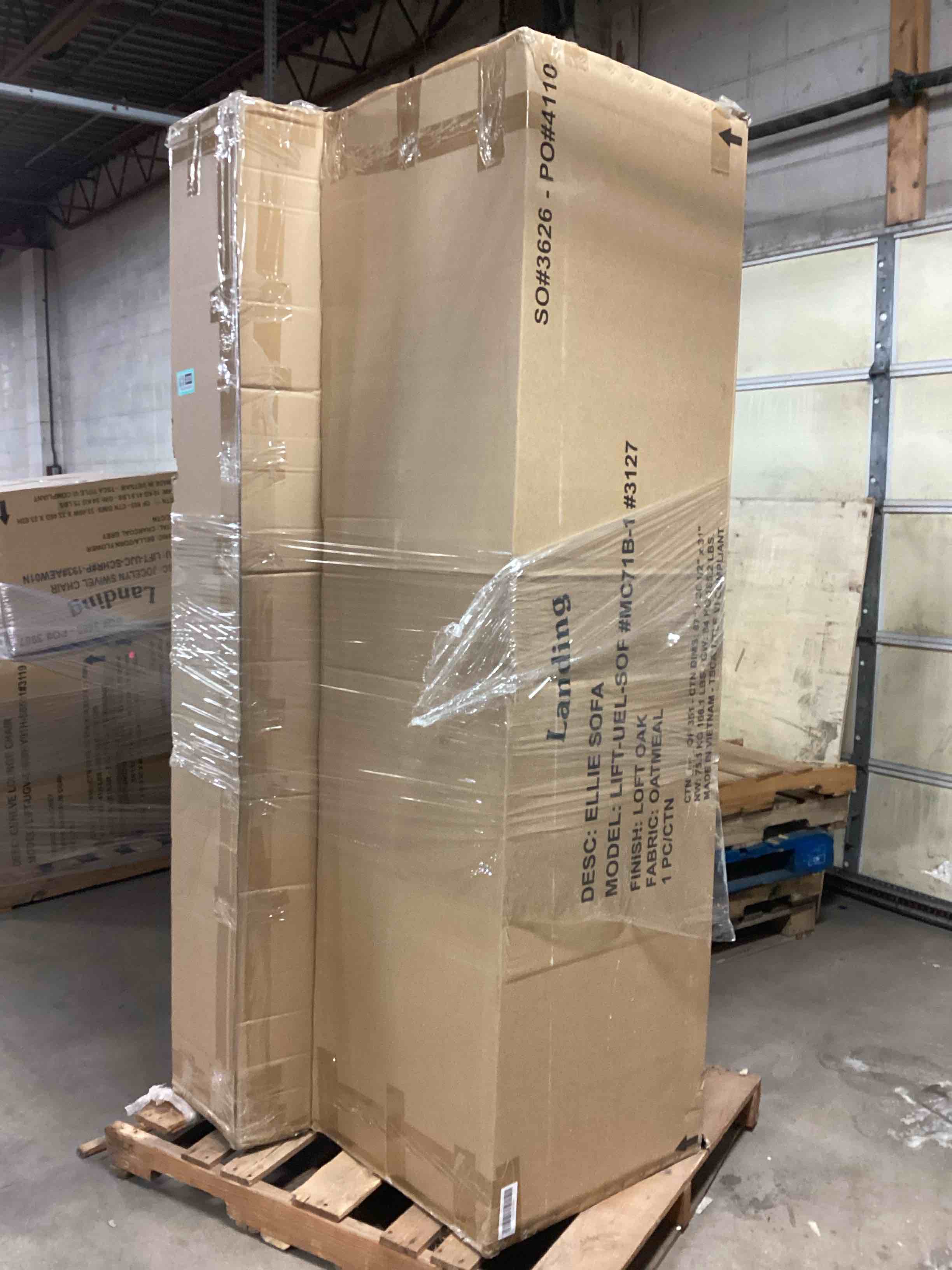 Condition photo showing New/Like New for Landing 85-Inch Oatmeal Ellie Sofa