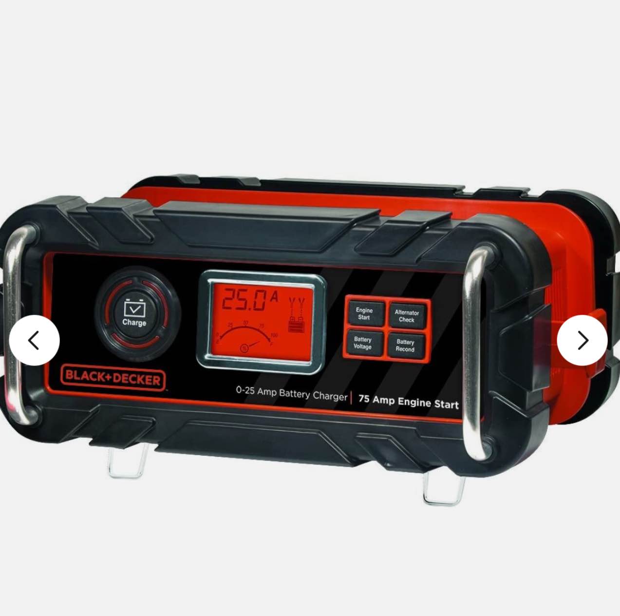 Black + Decker BC25BD 25 Amp Battery Charger with 75 Amp Engine Start