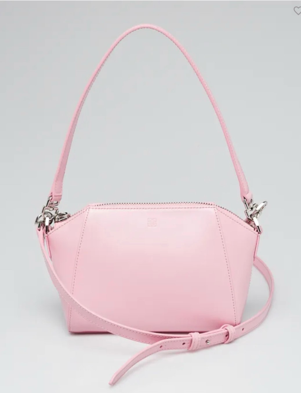 GIVENCHY Pink Smooth Leather Antigona Crossbody Bag