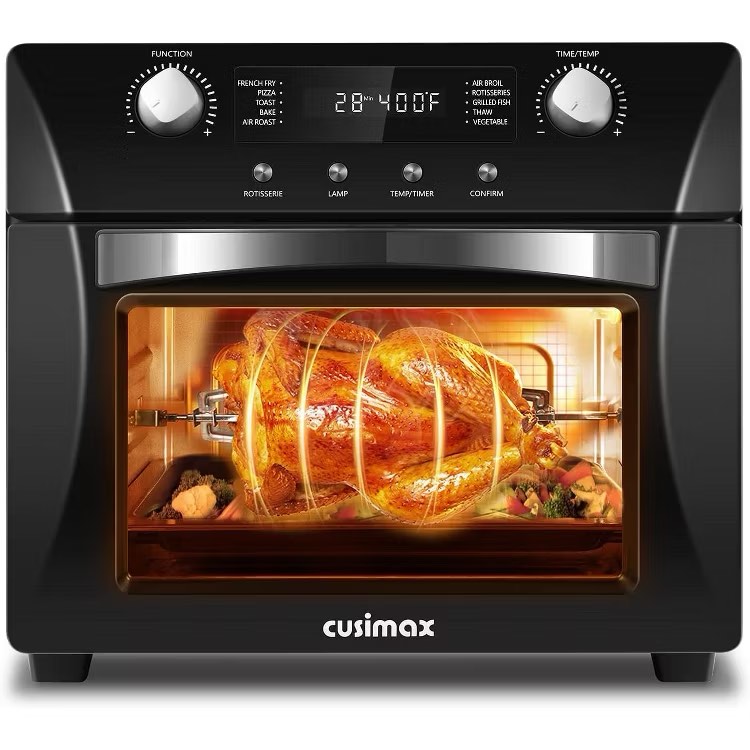 Cusimax Countertop Air Fryer Plus Oven , 10-in-1 Convection Oven Black