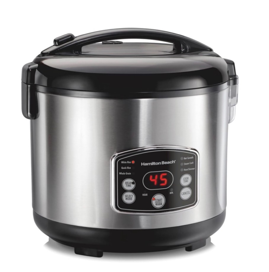 Hamilton Beach - 14-Cup Rice/Grain Cooker - Stainless Steel