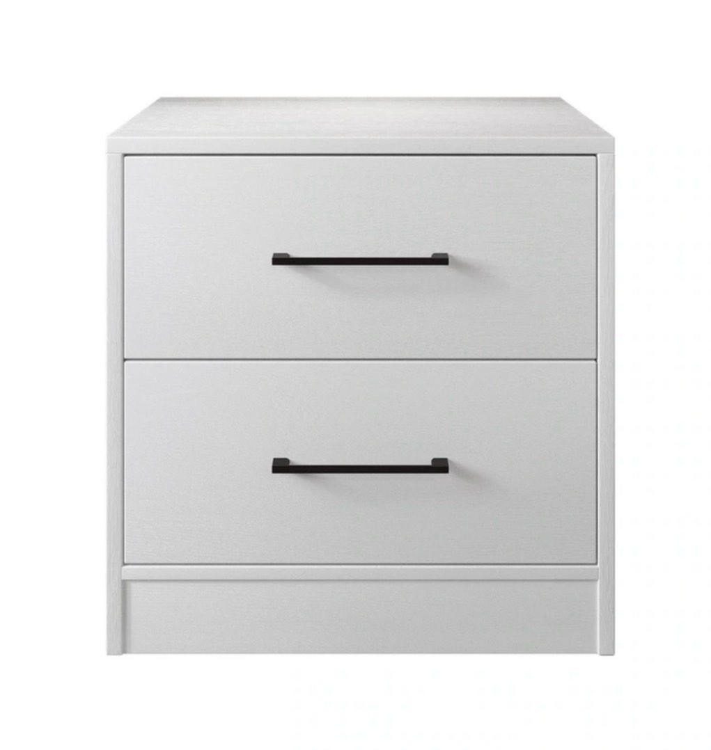 CraftPorch Minimalist Nightstand - White