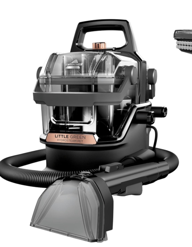 BISSELL - Little Green HydroSteam Pet Corded Portable Deep Cleaner - Titanium with Copper Harbor accents