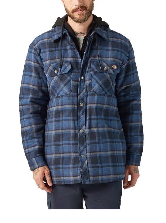 Dickies  Mend Quilt Lined Woven Flannel Jacket , Size L