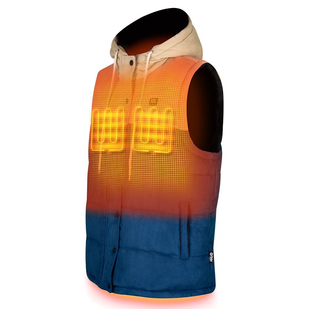 Gobi Heat Colt Mens Heated Vest with Hood, Size Large