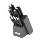 Farberware Edgekeeper Classic 14-Piece Graphite Knife Block Set with Built-In Knife Sharpener