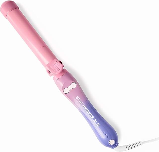 the beachwaver co. b-series ceramic rotating curling iron  1.25  barrel  pink sunset