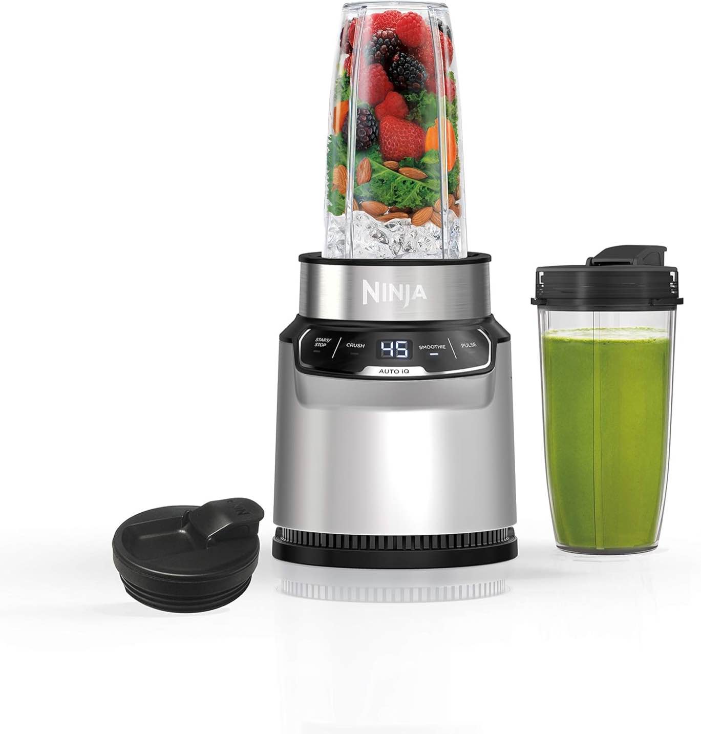 Ninja - Nutri-Blender Pro Personal Blender with Auto-iQ - Cloud Silver