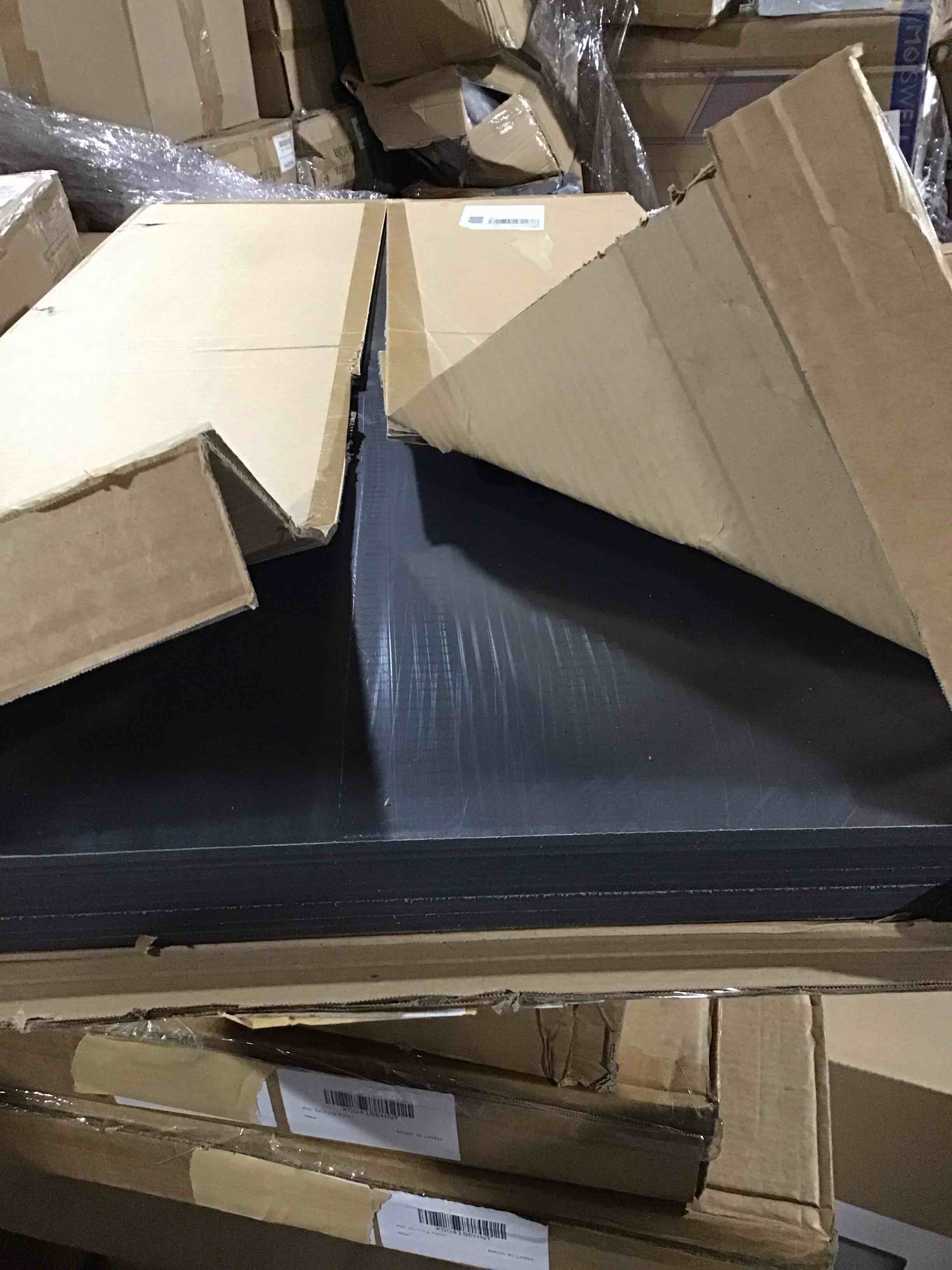 Condition photo showing Good Condition for Drop Ceiling, 12 Pack Ceiling Tile 2ft x 4ft PVC Panel Cover 5mm Waterproof Washable and Fire-Rated Drop Tile 96 Sq. Ft - Black Black 2FT X 4FT