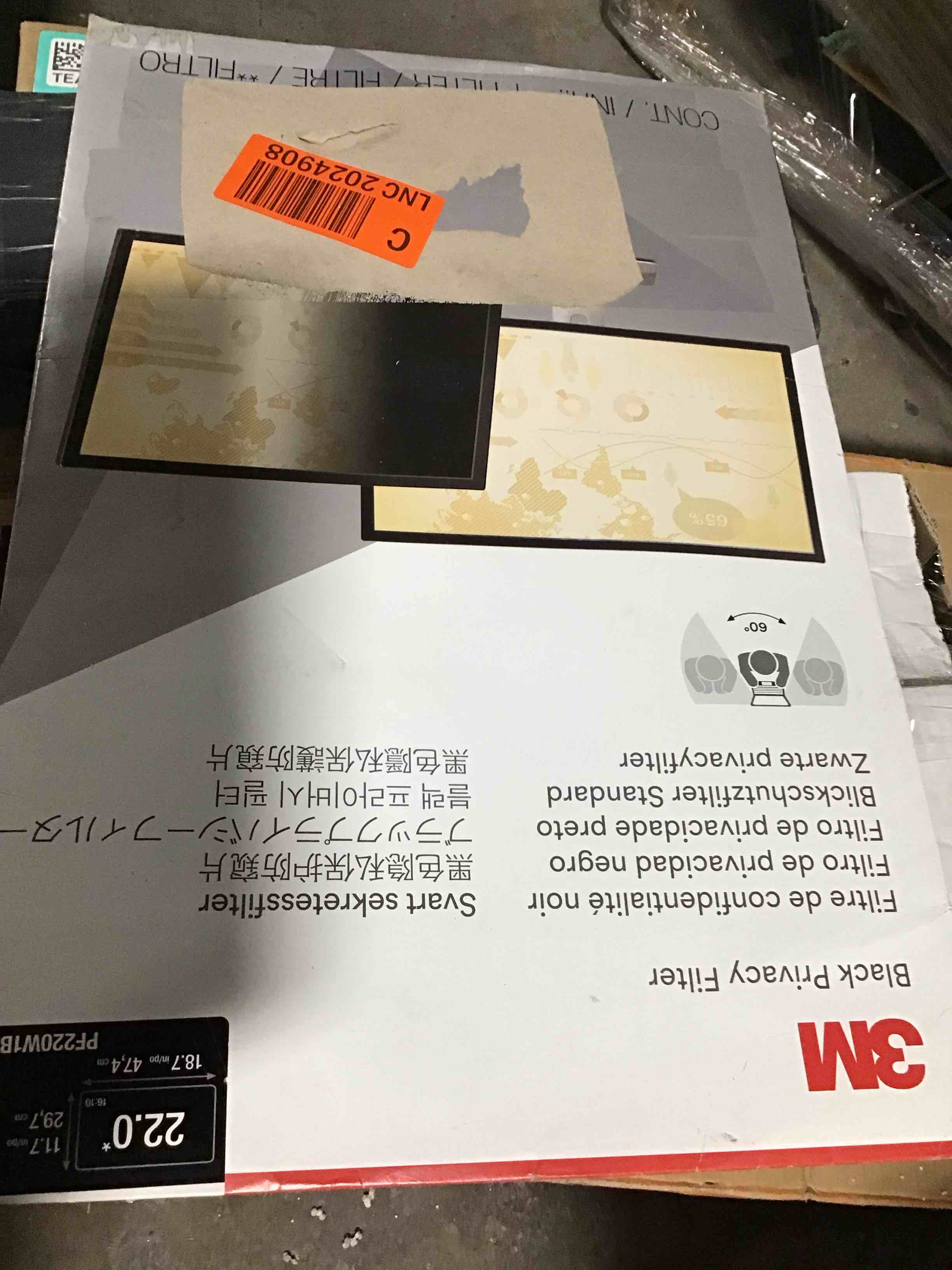 Condition photo showing Good Condition for 3M PF220W LCD Privacy Filter for 22 Wide LCD Desktop